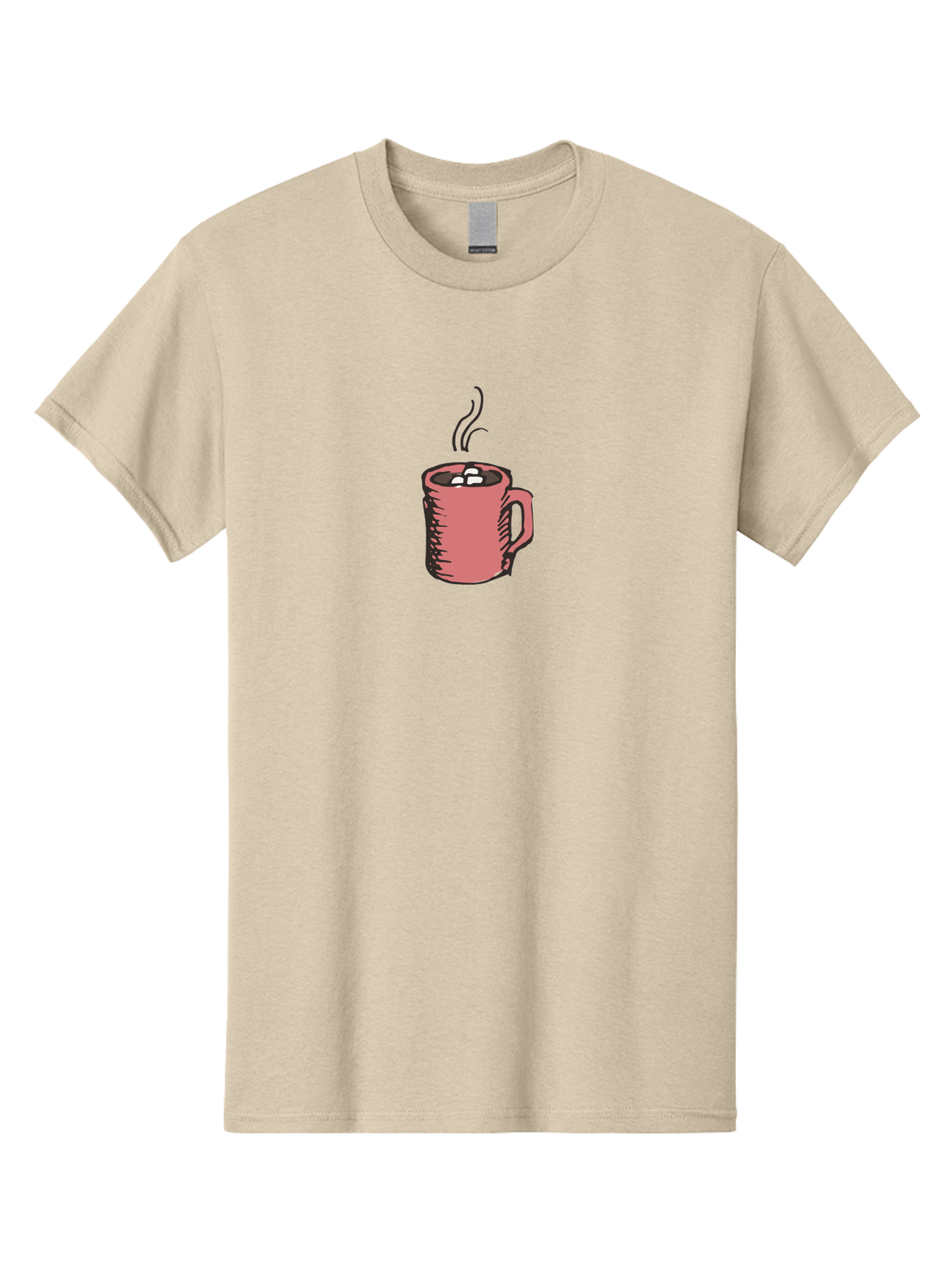 Hot-Chocolate Men'S Graphic Tee, 100% Cotton, Comfortable Casual Summer Wear, Machine Washable, Hot Chocolate, Marshmallows, Steaming Hot, Pink Mug, Cozy Drink, Warm Beverage, Sweet Treat, Comforting Delight -  Aaa943 27