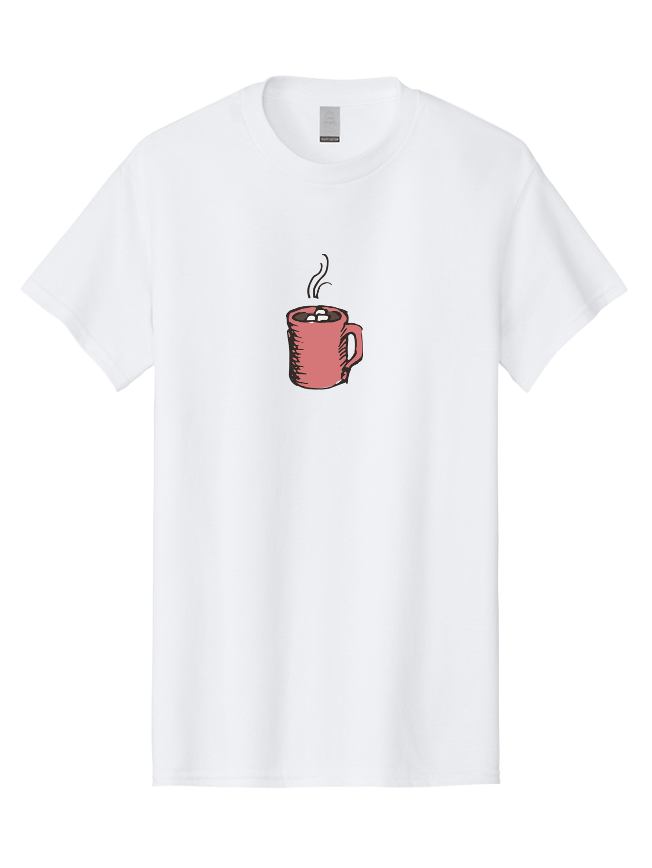 Hot-Chocolate Men'S Graphic Tee, 100% Cotton, Comfortable Casual Summer Wear, Machine Washable, Hot Chocolate, Marshmallows, Steaming Hot, Pink Mug, Cozy Drink, Warm Beverage, Sweet Treat, Comforting Delight -  Aaa943 29