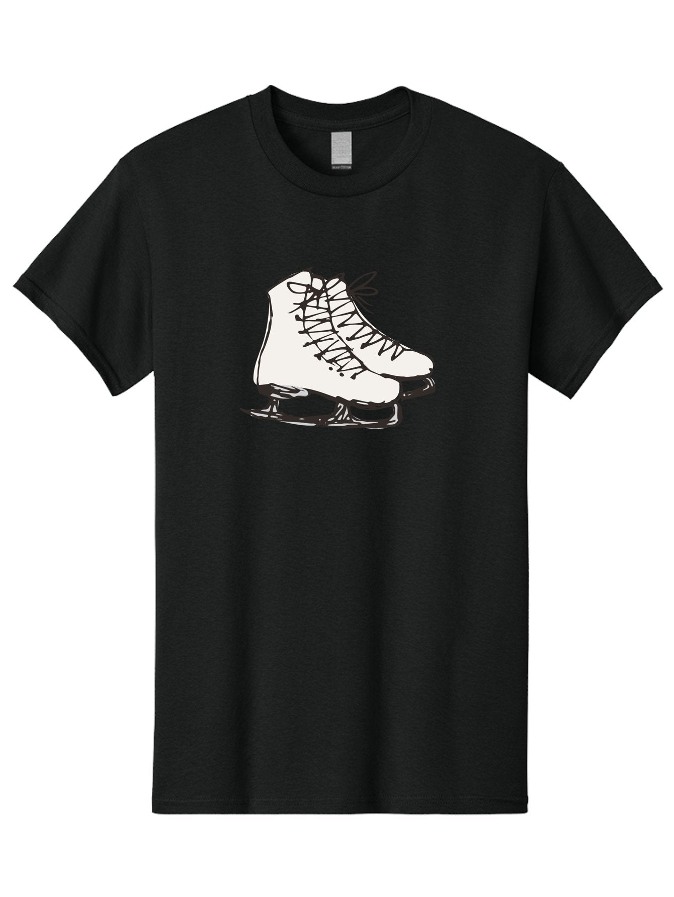Ice-Skates-1 Men'S Graphic Tee, 100% Cotton, Comfortable Casual Summer Wear, Machine Washable, Ice Skates, Winter Sports, Figure Skating, Ice Skating, Laced Boots, Winter Fun, Cold Weather Activities, Frozen Rink -  Aaa944