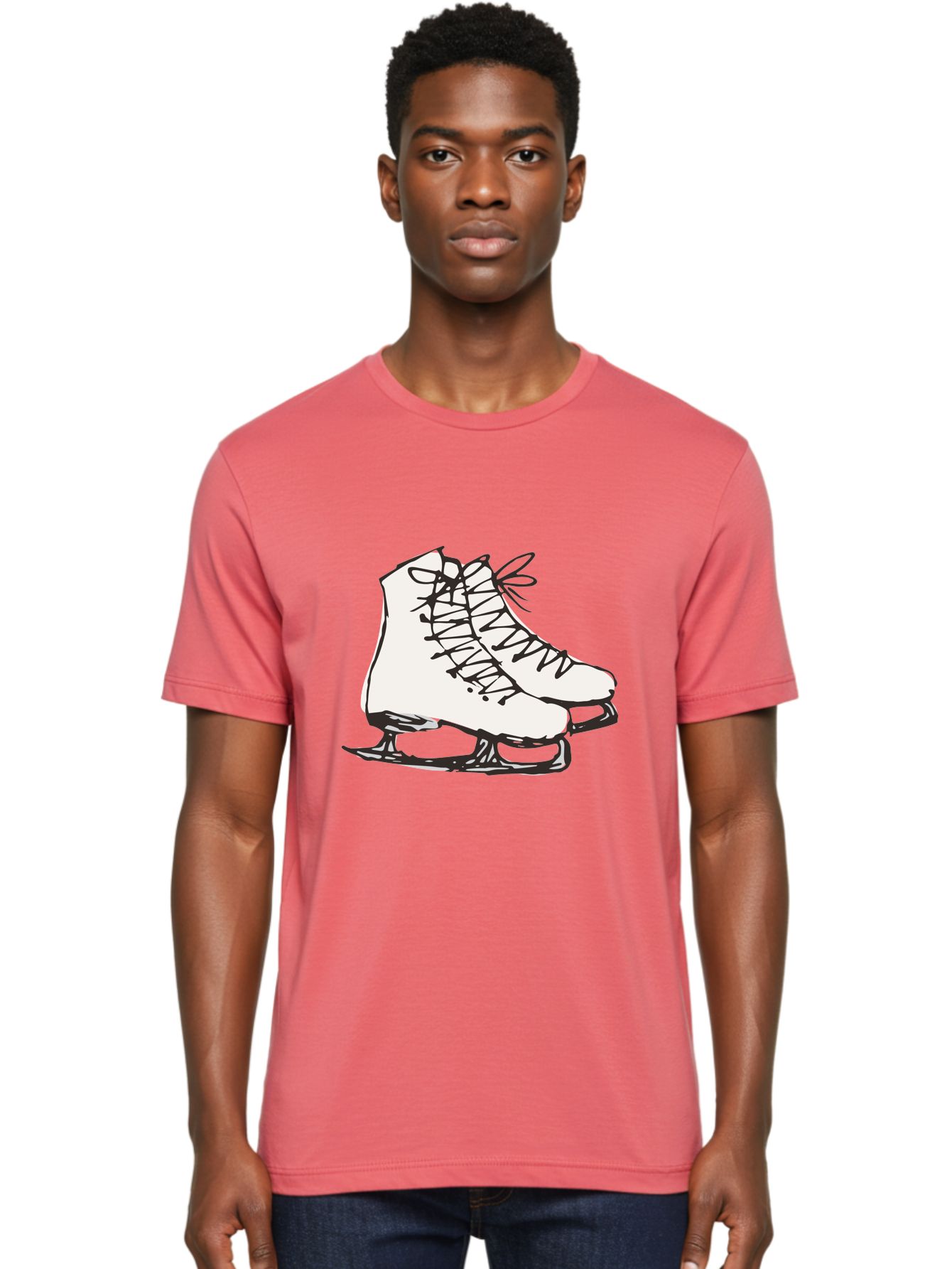 Ice-Skates-1 Men'S Graphic Tee, 100% Cotton, Comfortable Casual Summer Wear, Machine Washable, Ice Skates, Winter Sports, Figure Skating, Ice Skating, Laced Boots, Winter Fun, Cold Weather Activities, Frozen Rink -  Aaa944 28