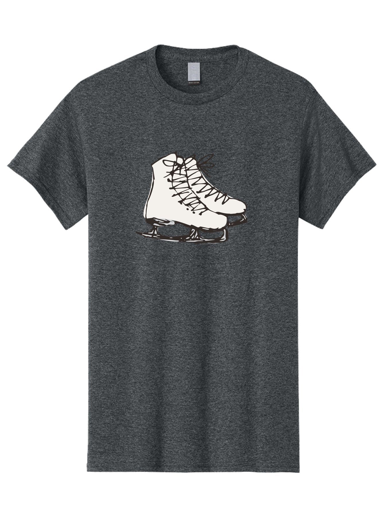 Ice-Skates-1 Men'S Graphic Tee, 100% Cotton, Comfortable Casual Summer Wear, Machine Washable, Ice Skates, Winter Sports, Figure Skating, Ice Skating, Laced Boots, Winter Fun, Cold Weather Activities, Frozen Rink -  Aaa944