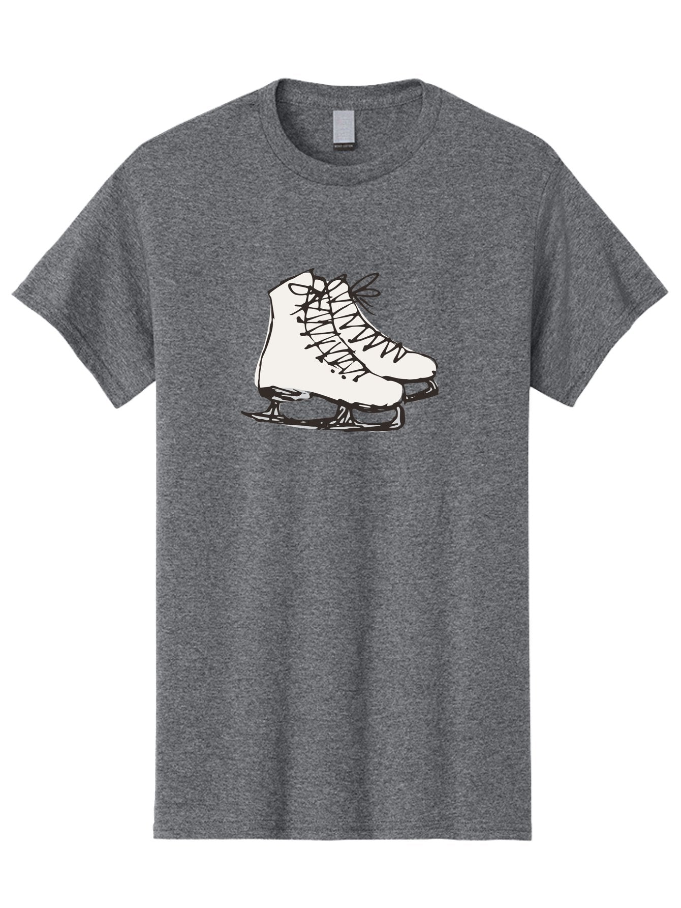 Ice-Skates-1 Men'S Graphic Tee, 100% Cotton, Comfortable Casual Summer Wear, Machine Washable, Ice Skates, Winter Sports, Figure Skating, Ice Skating, Laced Boots, Winter Fun, Cold Weather Activities, Frozen Rink -  Aaa944 5