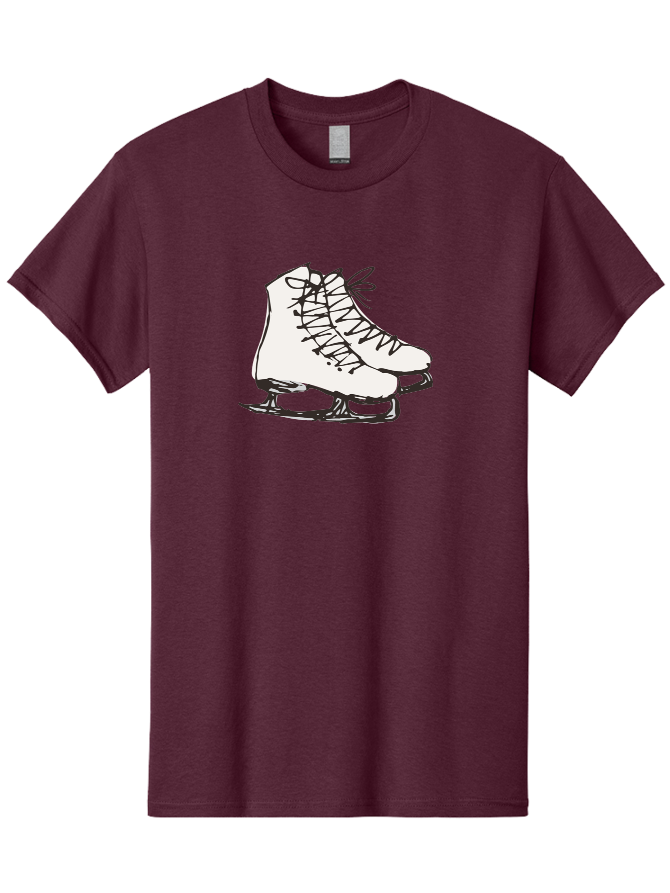 Ice-Skates-1 Men'S Graphic Tee, 100% Cotton, Comfortable Casual Summer Wear, Machine Washable, Ice Skates, Winter Sports, Figure Skating, Ice Skating, Laced Boots, Winter Fun, Cold Weather Activities, Frozen Rink -  Aaa944