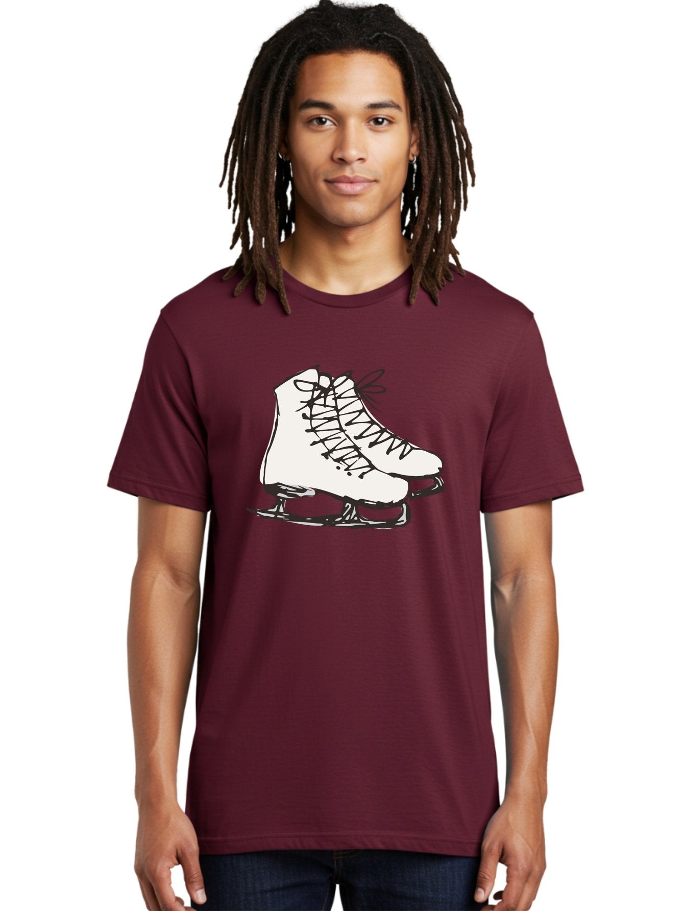 Ice-Skates-1 Men'S Graphic Tee, 100% Cotton, Comfortable Casual Summer Wear, Machine Washable, Ice Skates, Winter Sports, Figure Skating, Ice Skating, Laced Boots, Winter Fun, Cold Weather Activities, Frozen Rink -  Aaa944 28