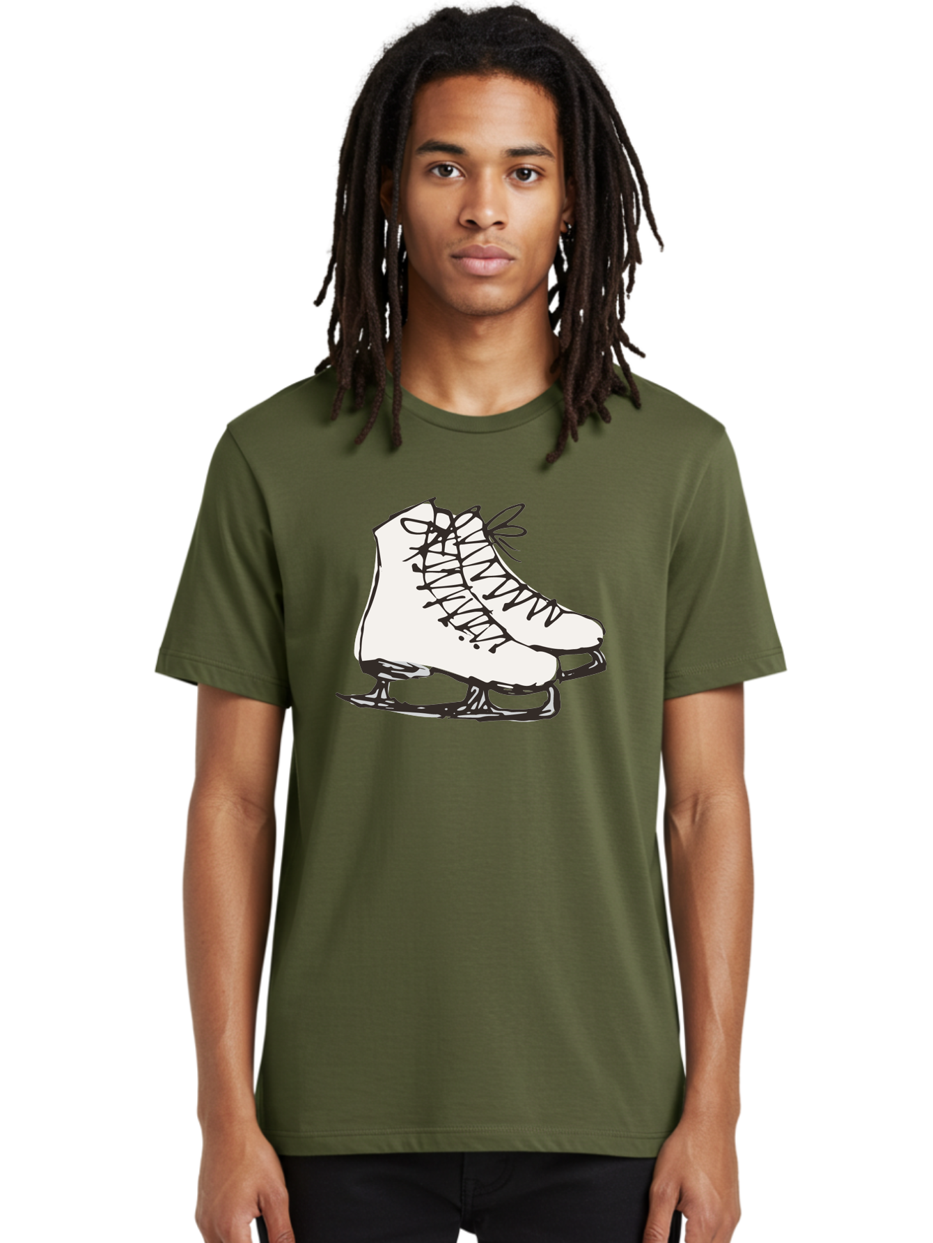 Ice-Skates-1 Men'S Graphic Tee, 100% Cotton, Comfortable Casual Summer Wear, Machine Washable, Ice Skates, Winter Sports, Figure Skating, Ice Skating, Laced Boots, Winter Fun, Cold Weather Activities, Frozen Rink -  Aaa944 14