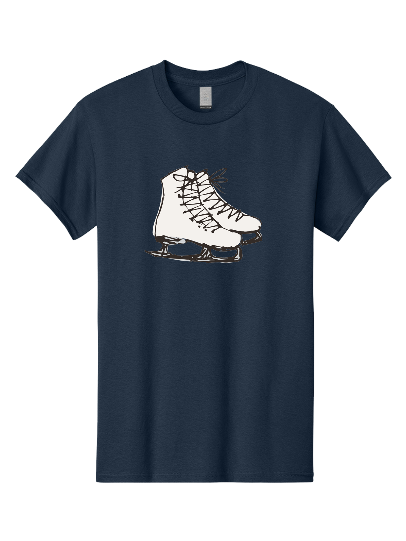Ice-Skates-1 Men'S Graphic Tee, 100% Cotton, Comfortable Casual Summer Wear, Machine Washable, Ice Skates, Winter Sports, Figure Skating, Ice Skating, Laced Boots, Winter Fun, Cold Weather Activities, Frozen Rink -  Aaa944 21
