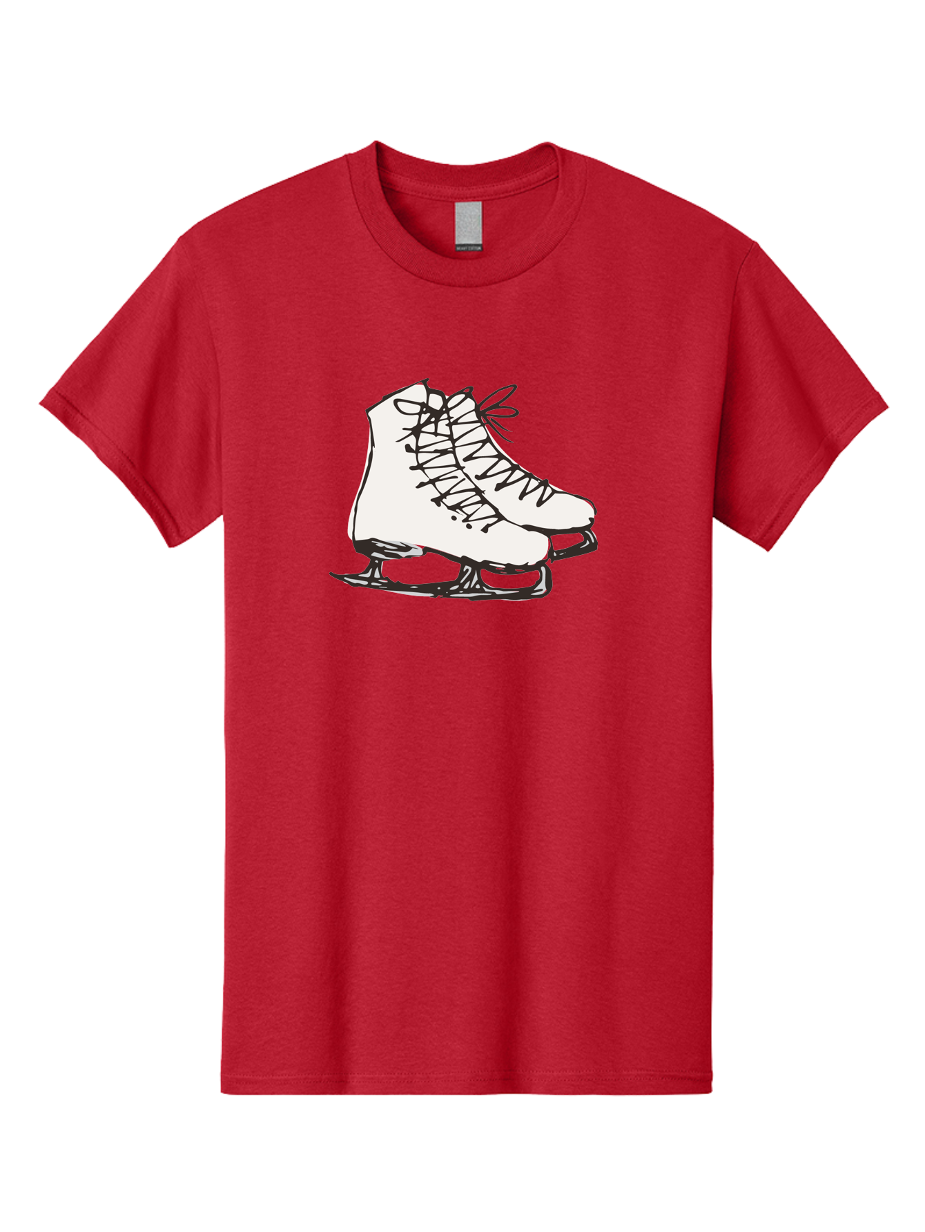 Ice-Skates-1 Men'S Graphic Tee, 100% Cotton, Comfortable Casual Summer Wear, Machine Washable, Ice Skates, Winter Sports, Figure Skating, Ice Skating, Laced Boots, Winter Fun, Cold Weather Activities, Frozen Rink -  Aaa944 25
