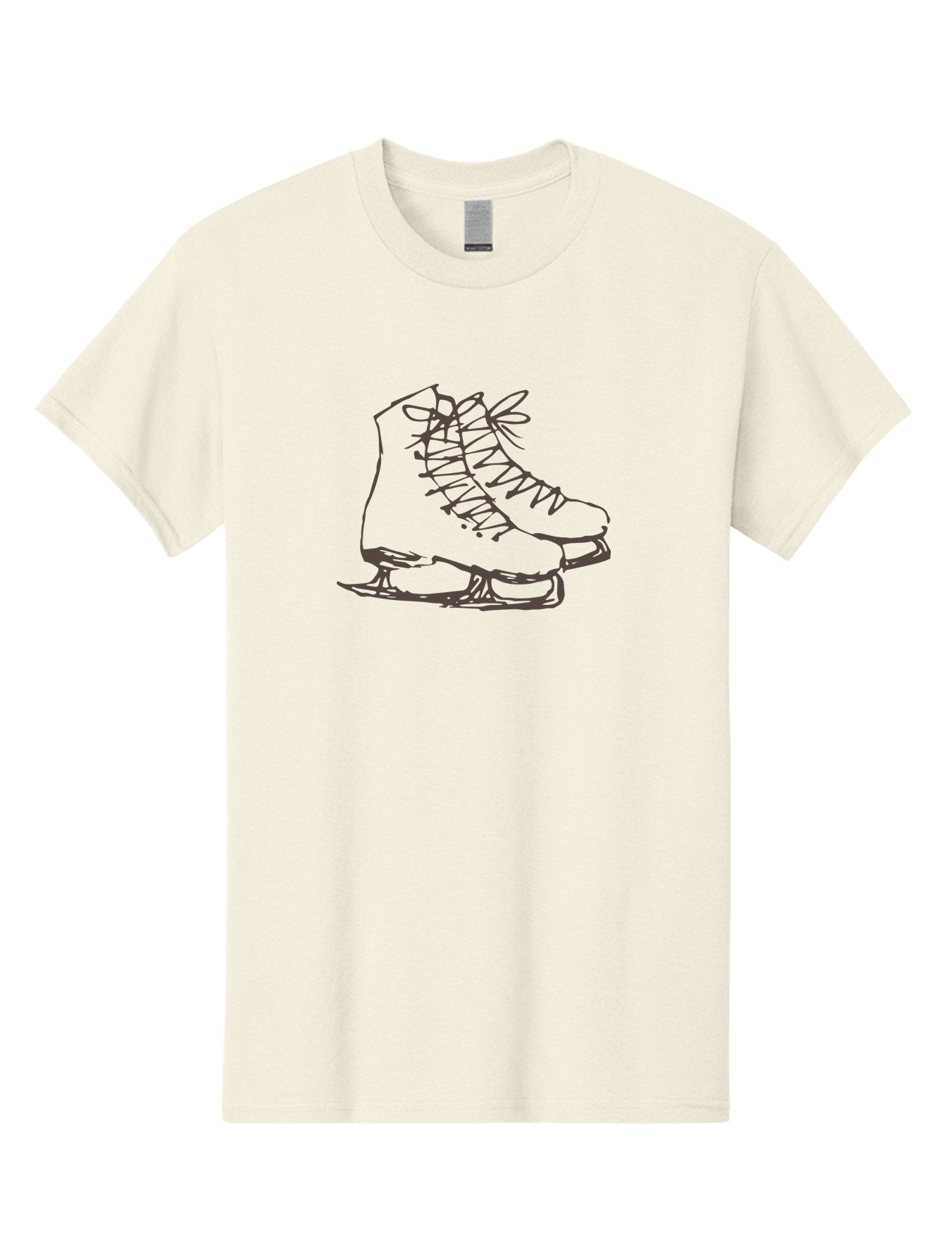 Ice-Skates Men'S Graphic Tee, 100% Cotton, Comfortable Casual Summer Wear, Machine Washable, Ice Skates, Winter Sports, Ice Skating, Skate Blades, Laced Boots, Ice Hockey, Winter Fun, Frozen Rink, Ice Rinks, Skate Equipment, -  Aaa945