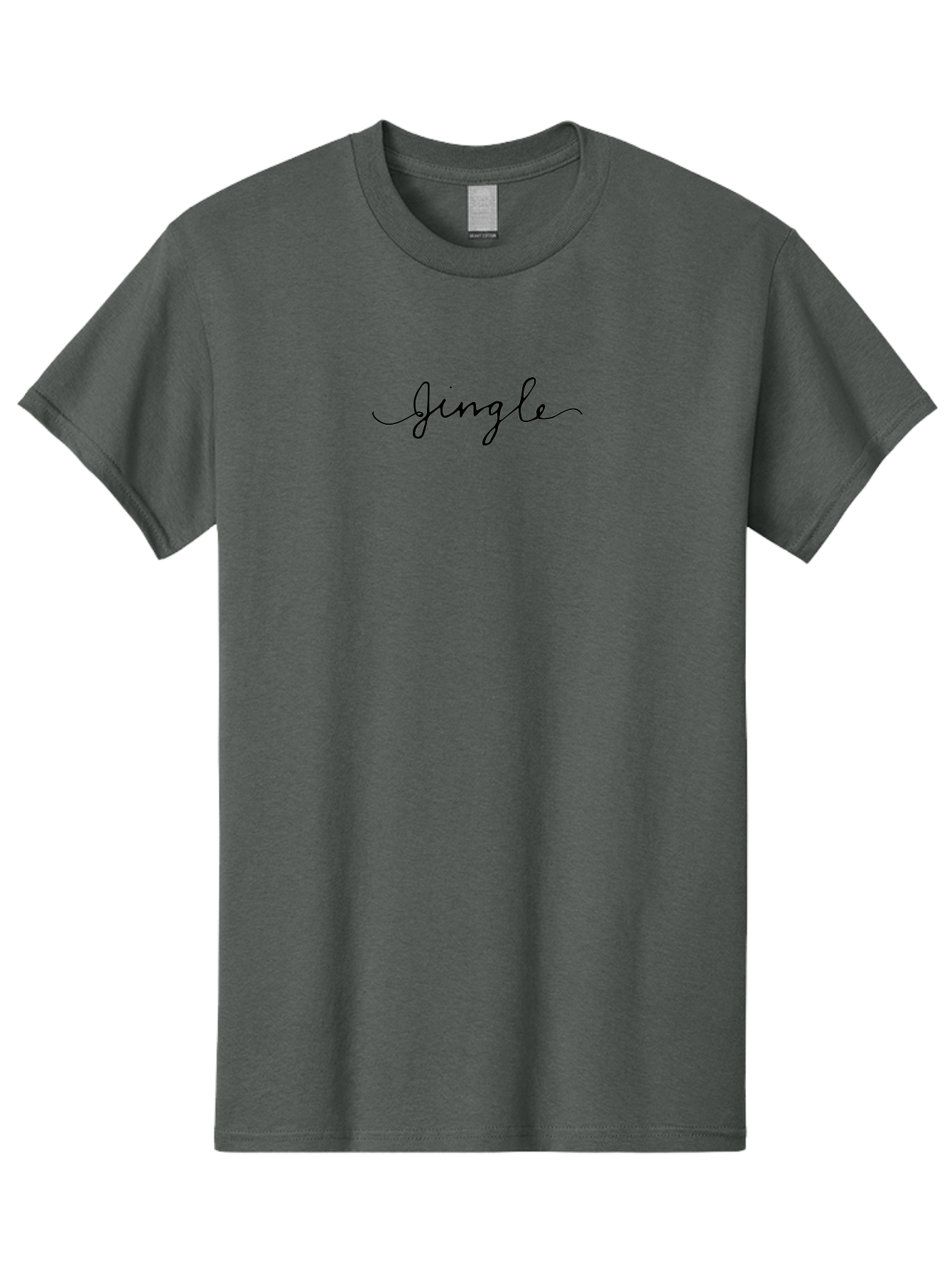 Jingle-1 Men'S Graphic Tee, 100% Cotton, Comfortable Casual Summer Wear, Machine Washable, Holiday Cheer, Christmas Theme, Festive Font, Cursive Script, Jingle Bells, Seasonal Greetings, Winter Wonderland -  Aaa946