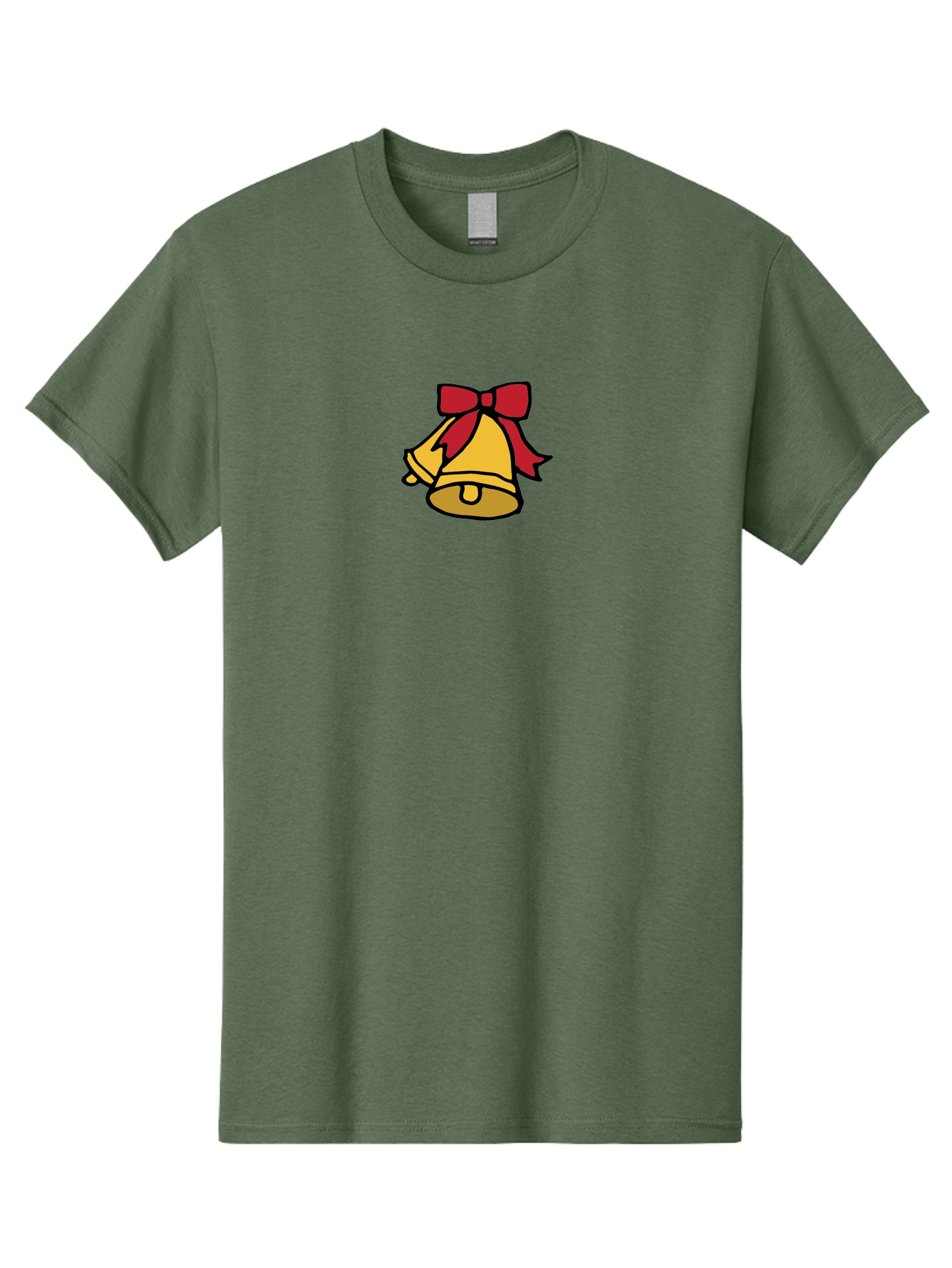Jingle-Bells-1 Men'S Graphic Tee, 100% Cotton, Comfortable Casual Summer Wear, Machine Washable, Christmas Bells, Festive Decorations, Holiday Cheer, Joyful Sounds, Celebratory Atmosphere, Red Ribbon, Golden Bells, Christmas Celebration -  Aaa949 13