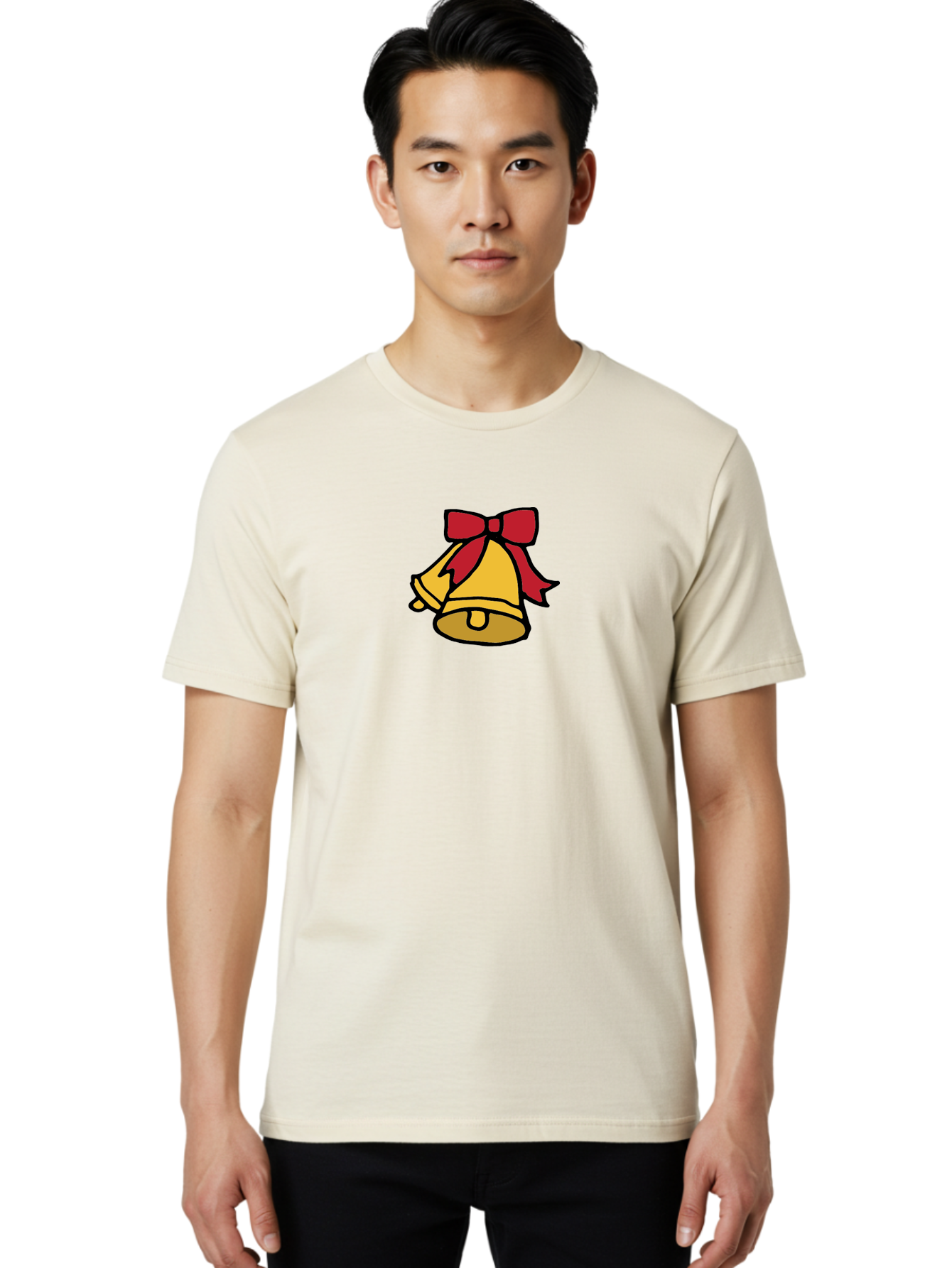 Jingle-Bells-1 Men'S Graphic Tee, 100% Cotton, Comfortable Casual Summer Wear, Machine Washable, Christmas Bells, Festive Decorations, Holiday Cheer, Joyful Sounds, Celebratory Atmosphere, Red Ribbon, Golden Bells, Christmas Celebration -  Aaa949 20