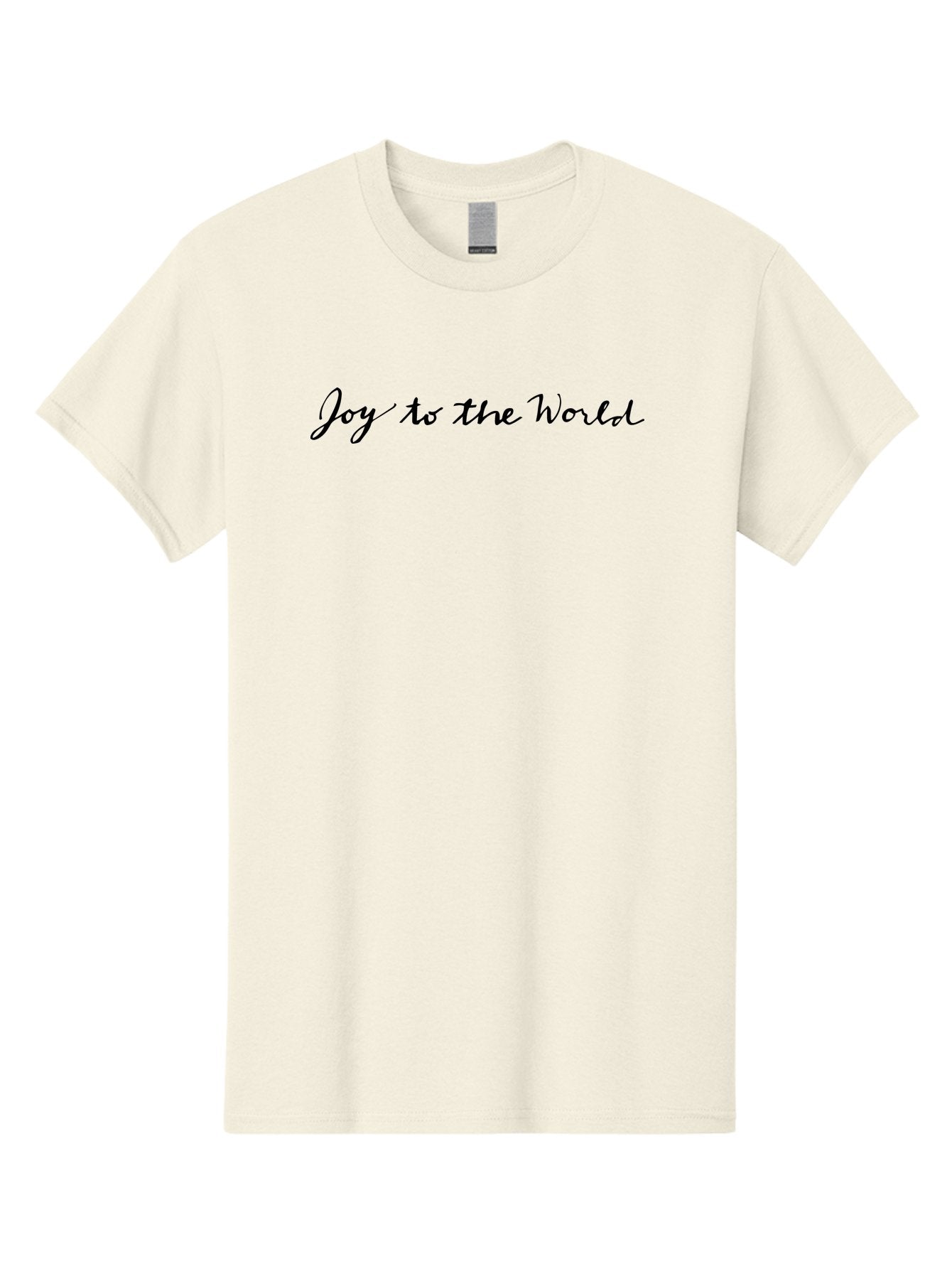 Joy-To-The-World-1 Men'S Graphic Tee, 100% Cotton, Comfortable Casual Summer Wear, Machine Washable, Holiday Greeting, Christmas Message, Festive Phrase, Joyful Sentiment, Celebratory Text, Black Cursive Font, Inspirational Quote -  Aaa953 12