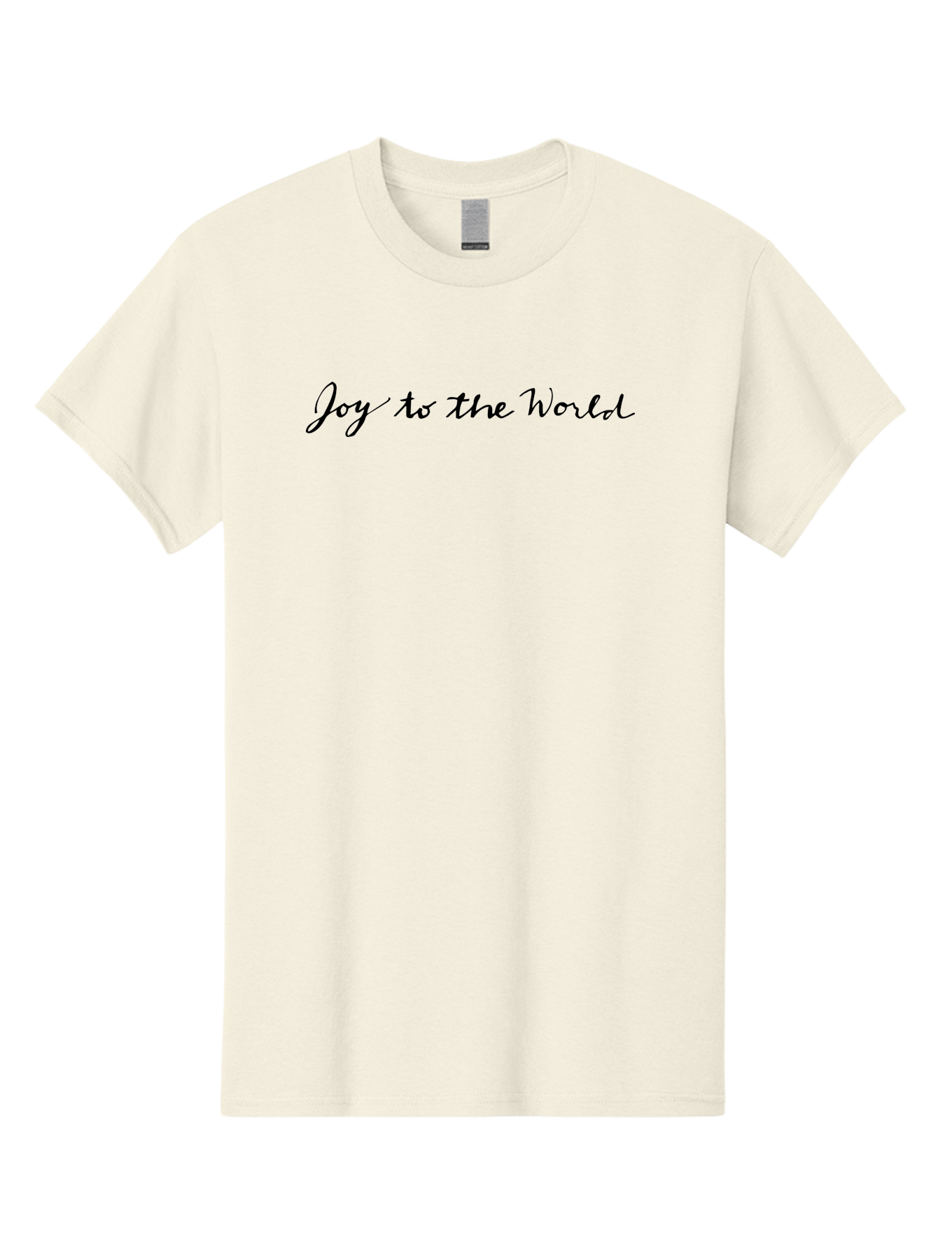 Joy-To-The-World-1 Men'S Graphic Tee, 100% Cotton, Comfortable Casual Summer Wear, Machine Washable, Holiday Greeting, Christmas Message, Festive Phrase, Joyful Sentiment, Celebratory Text, Black Cursive Font, Inspirational Quote -  Aaa953 27