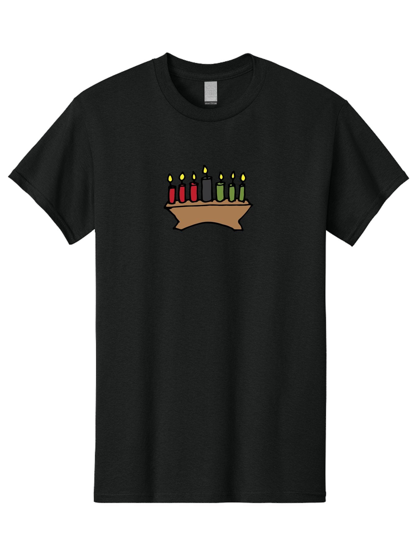 Kwanzaa-Kinara Men'S Graphic Tee, 100% Cotton, Comfortable Casual Summer Wear, Machine Washable, Kwanzaa Kinara With Seven Candles, Red, Black, Green Candles, Lit Flames, African Heritage, Cultural Celebration, Traditional Symbols, -  Aaa958 13
