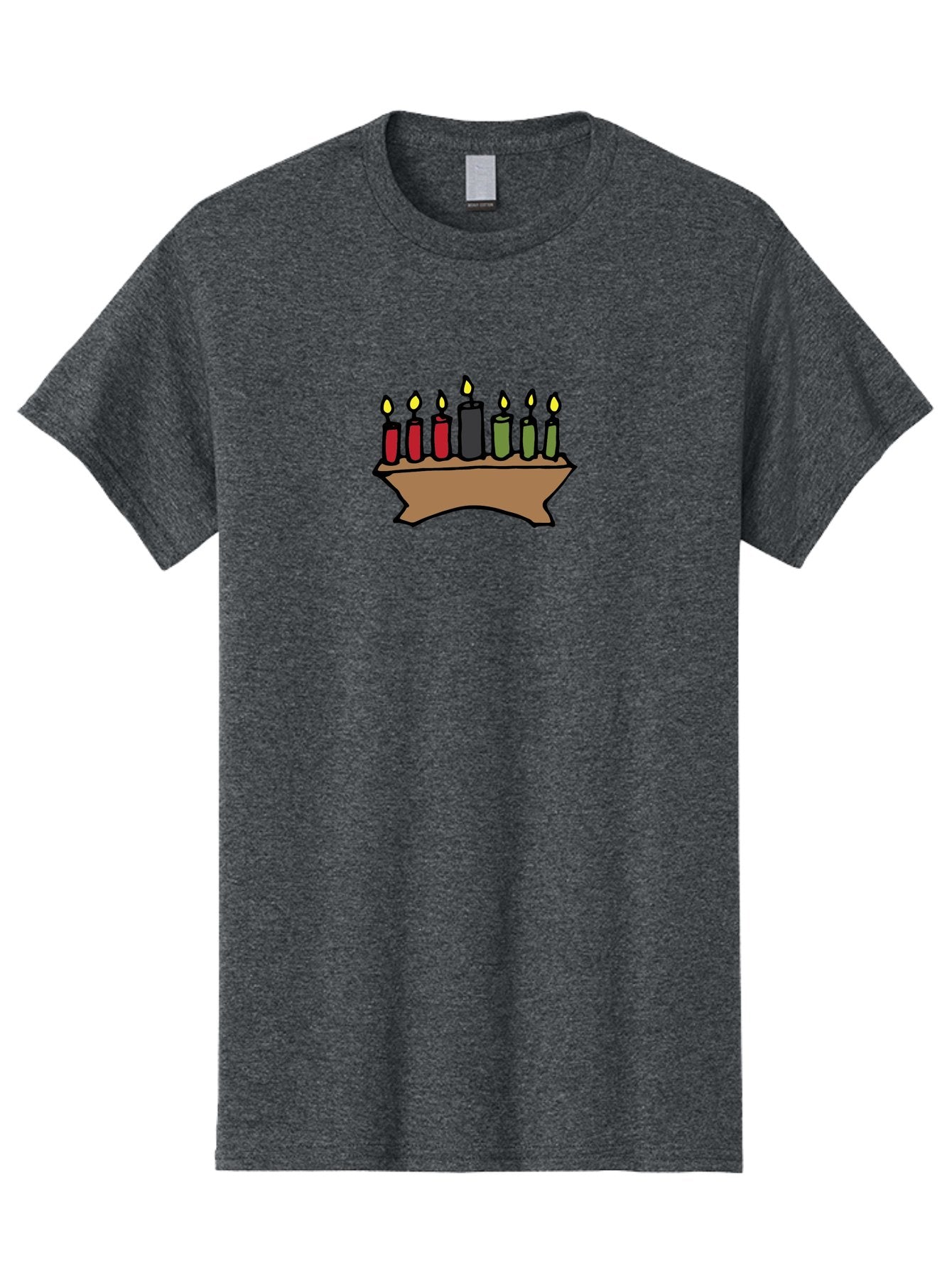 Kwanzaa-Kinara Men'S Graphic Tee, 100% Cotton, Comfortable Casual Summer Wear, Machine Washable, Kwanzaa Kinara With Seven Candles, Red, Black, Green Candles, Lit Flames, African Heritage, Cultural Celebration, Traditional Symbols, -  Aaa958 10