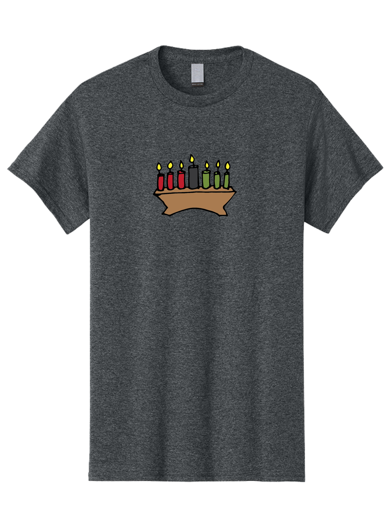 Kwanzaa-Kinara Men'S Graphic Tee, 100% Cotton, Comfortable Casual Summer Wear, Machine Washable, Kwanzaa Kinara With Seven Candles, Red, Black, Green Candles, Lit Flames, African Heritage, Cultural Celebration, Traditional Symbols, -  Aaa958 7