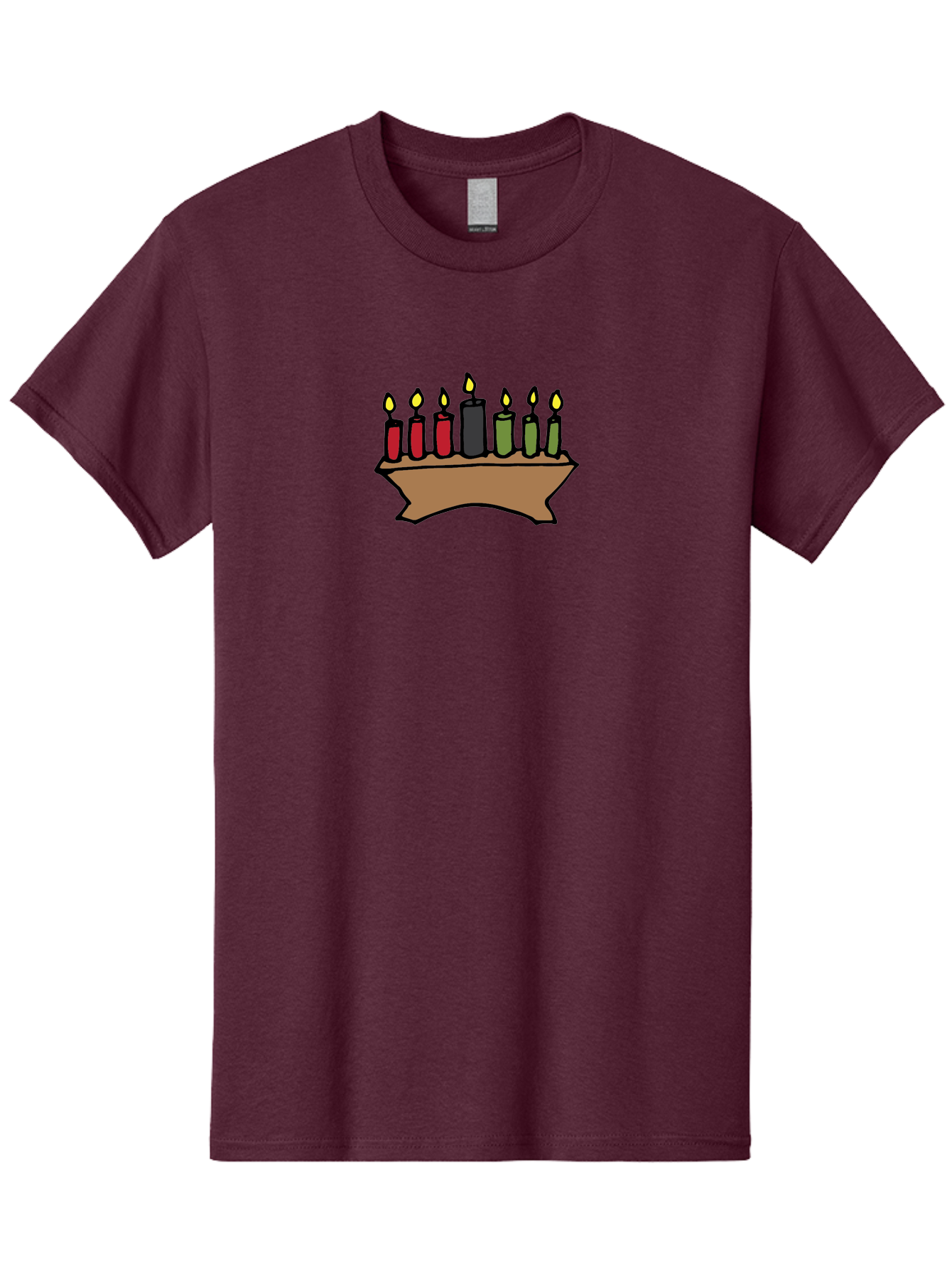 Kwanzaa-Kinara Men'S Graphic Tee, 100% Cotton, Comfortable Casual Summer Wear, Machine Washable, Kwanzaa Kinara With Seven Candles, Red, Black, Green Candles, Lit Flames, African Heritage, Cultural Celebration, Traditional Symbols, -  Aaa958 13