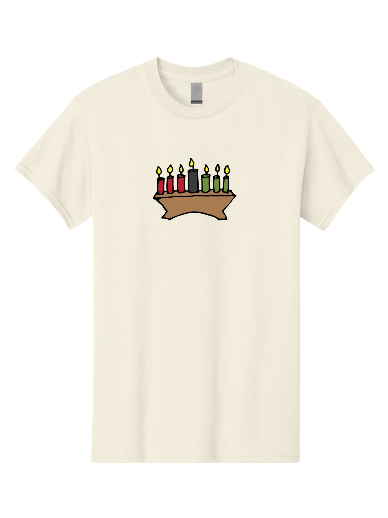 Kwanzaa-Kinara Men'S Graphic Tee, 100% Cotton, Comfortable Casual Summer Wear, Machine Washable, Kwanzaa Kinara With Seven Candles, Red, Black, Green Candles, Lit Flames, African Heritage, Cultural Celebration, Traditional Symbols, -  Aaa958 17