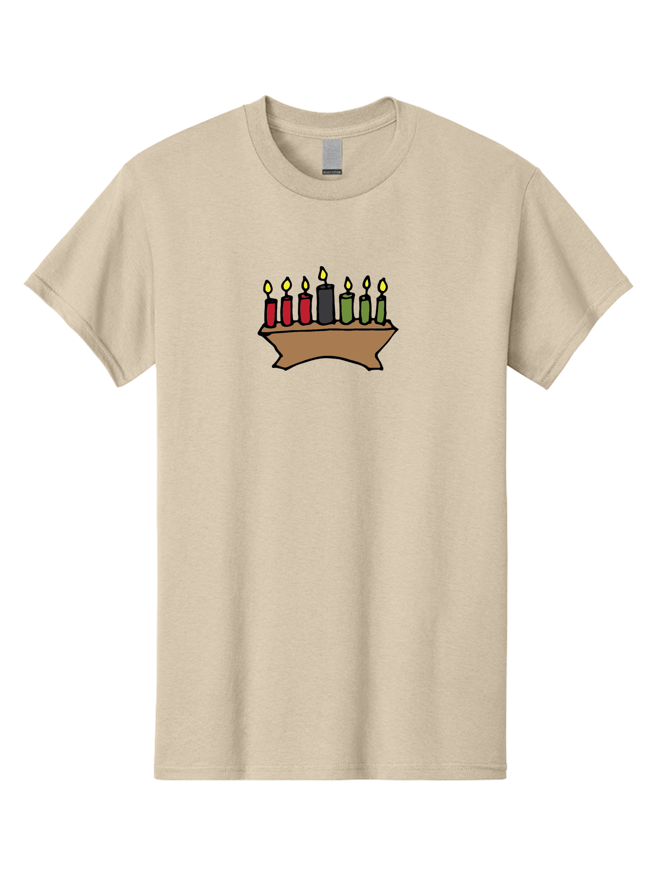 Kwanzaa-Kinara Men'S Graphic Tee, 100% Cotton, Comfortable Casual Summer Wear, Machine Washable, Kwanzaa Kinara With Seven Candles, Red, Black, Green Candles, Lit Flames, African Heritage, Cultural Celebration, Traditional Symbols, -  Aaa958 27