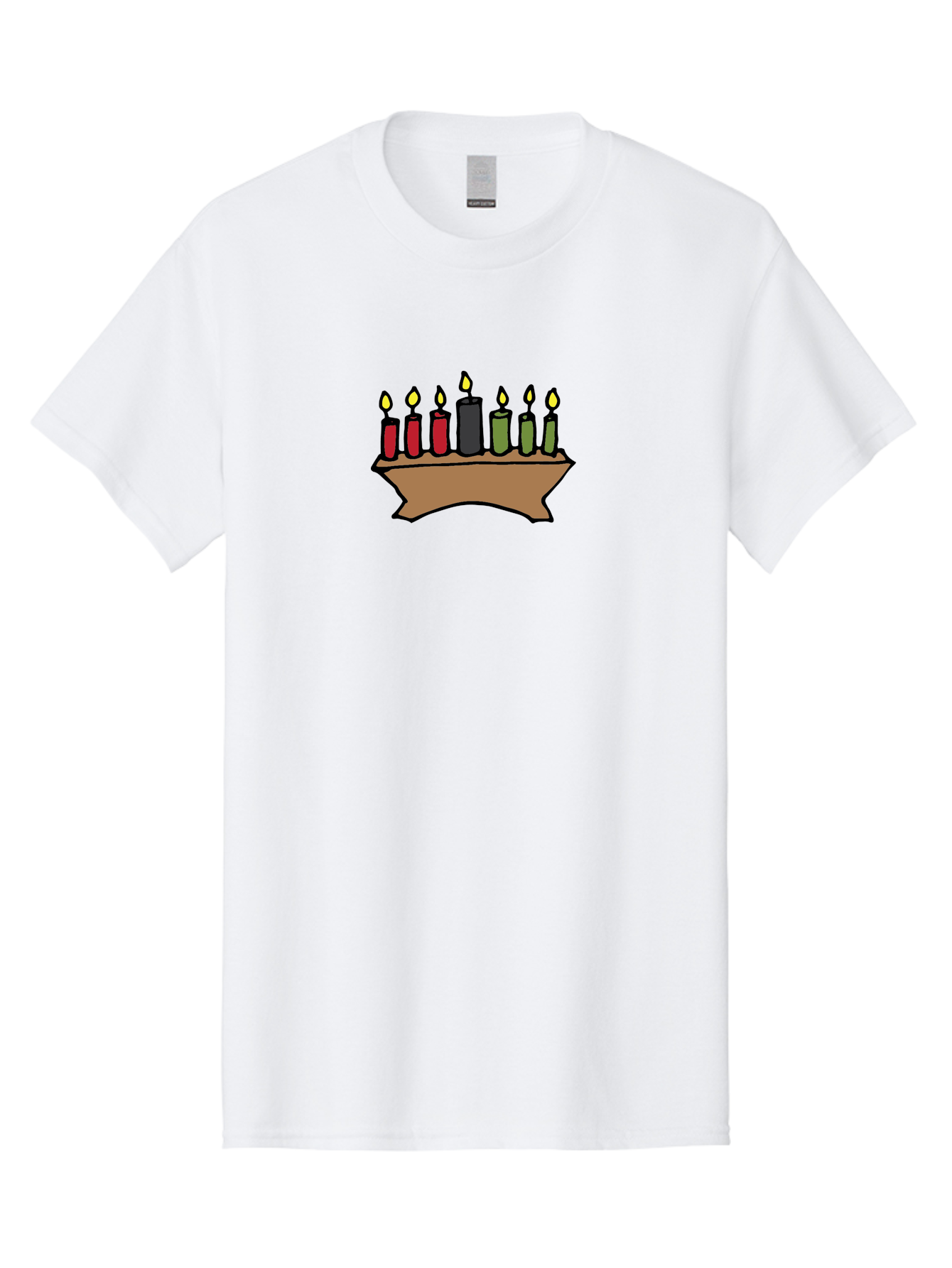 Kwanzaa-Kinara Men'S Graphic Tee, 100% Cotton, Comfortable Casual Summer Wear, Machine Washable, Kwanzaa Kinara With Seven Candles, Red, Black, Green Candles, Lit Flames, African Heritage, Cultural Celebration, Traditional Symbols, -  Aaa958 29