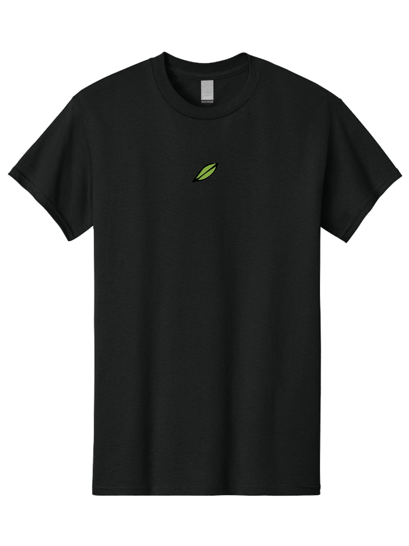 Leaf-1 Men'S Graphic Tee, 100% Cotton, Comfortable Casual Summer Wear, Machine Washable, Simple Leaf Design, Minimalist Art, Black Outline, Olive Green Fill, Botanical Illustration, Leaf Icon, Graphic Design Element -  Aaa961