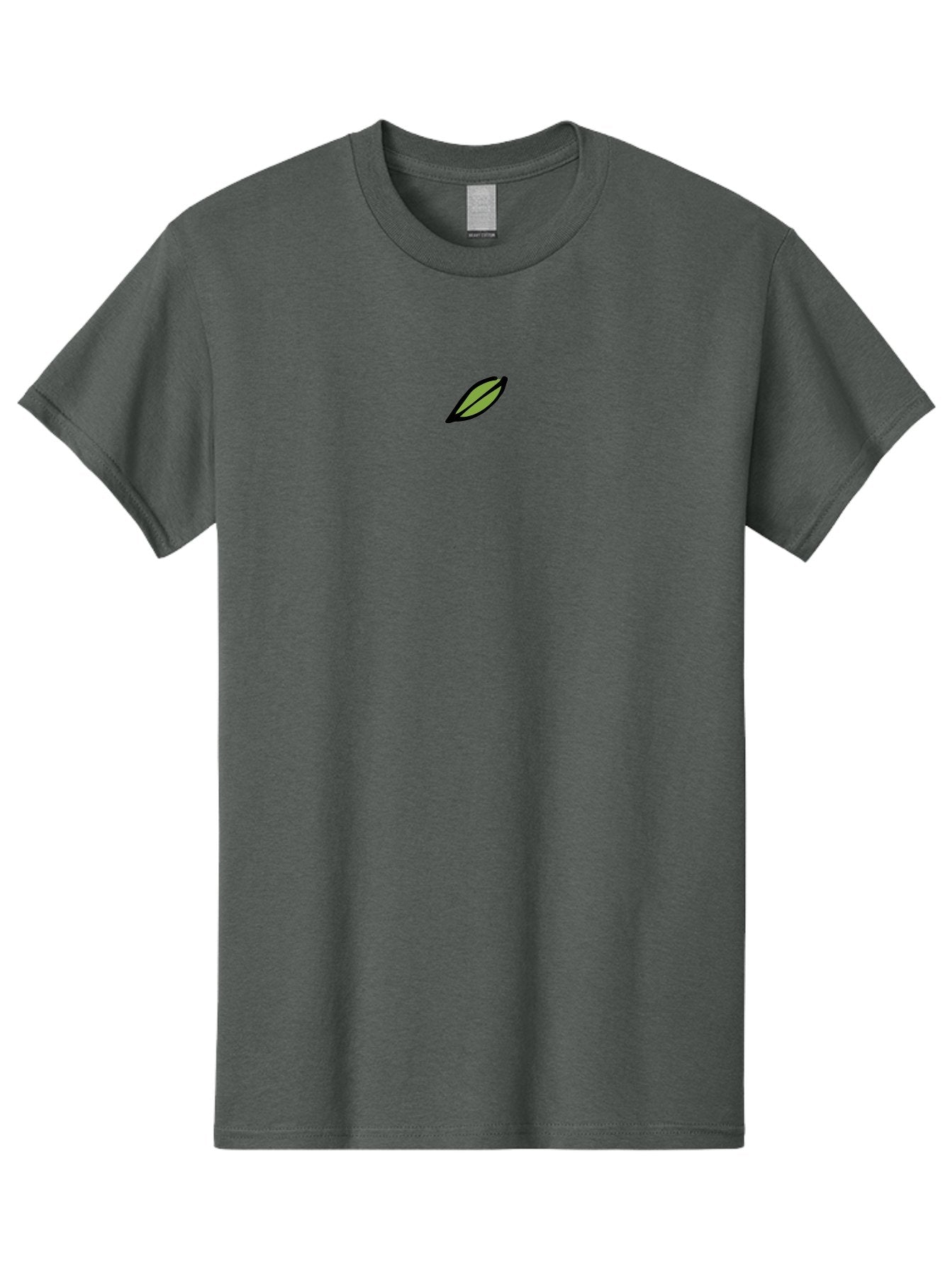 Leaf-1 Men'S Graphic Tee, 100% Cotton, Comfortable Casual Summer Wear, Machine Washable, Simple Leaf Design, Minimalist Art, Black Outline, Olive Green Fill, Botanical Illustration, Leaf Icon, Graphic Design Element -  Aaa961 8