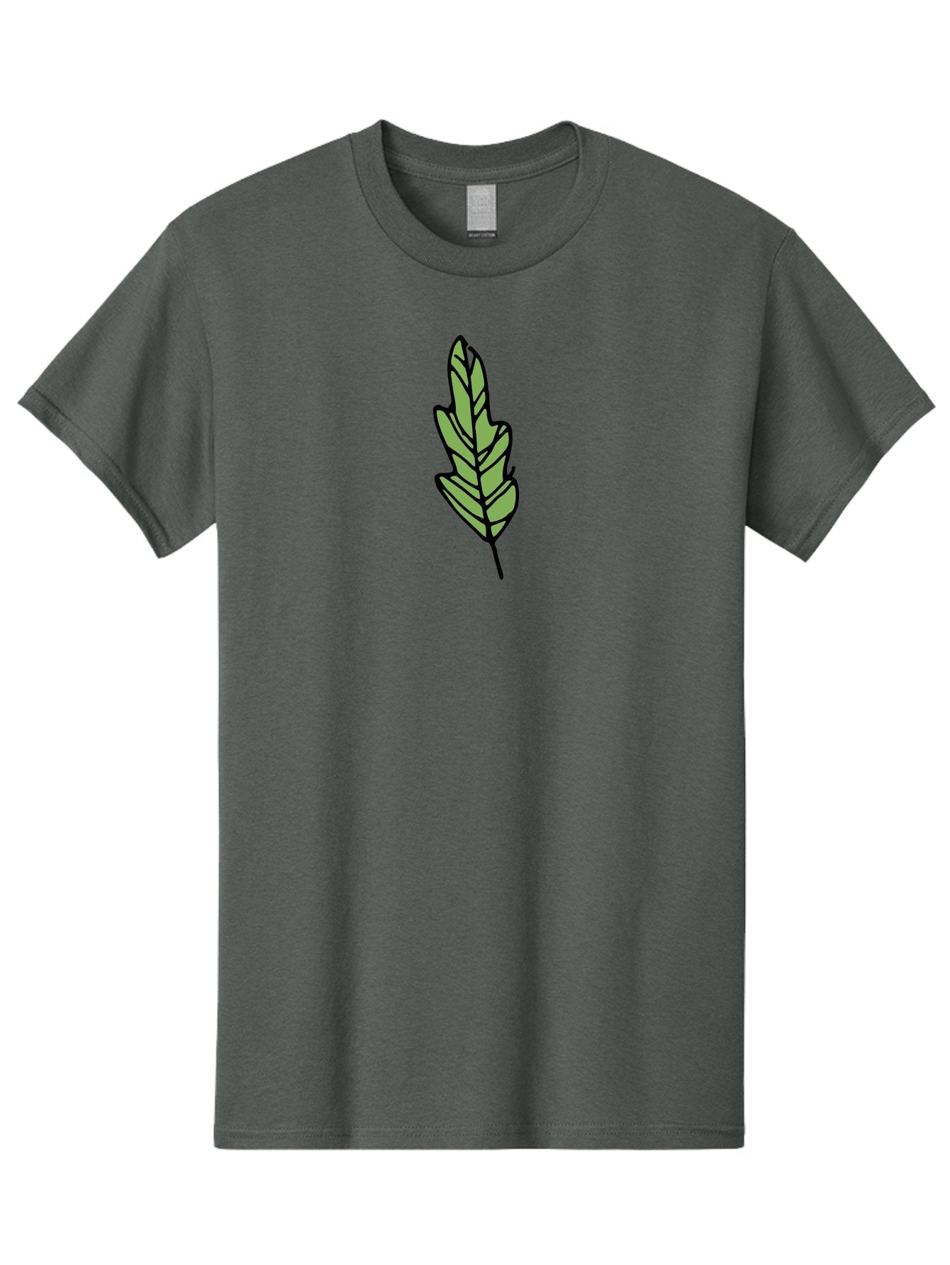 Leaf-Illustration Men'S Graphic Tee, 100% Cotton, Comfortable Casual Summer Wear, Machine Washable, Simple Leaf Design, Cartoon Leaf Illustration, Green Leaf Graphic, Leaf Outline, Minimalist Leaf Art, Nature-Inspired Illustration, -  Aaa963 4