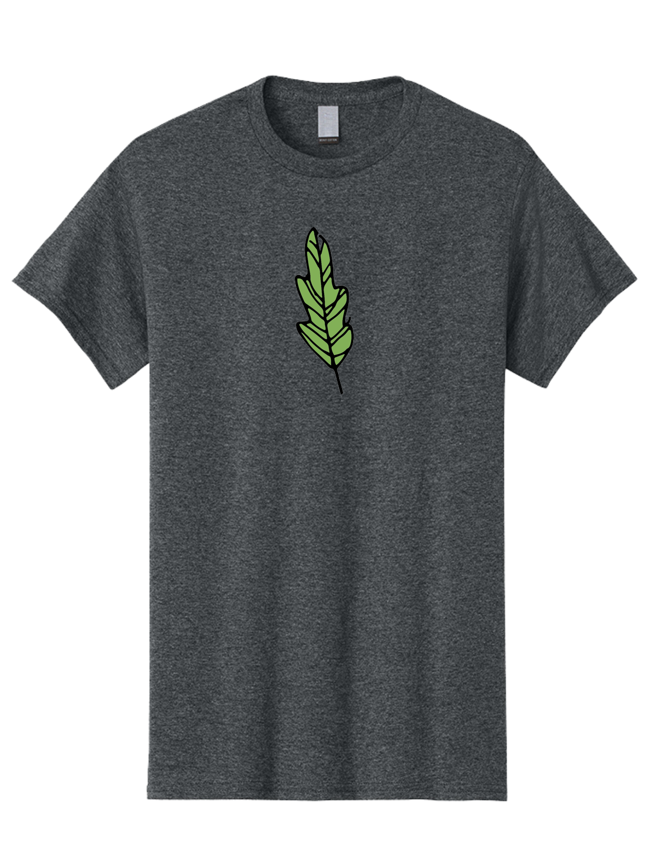 Leaf-Illustration Men'S Graphic Tee, 100% Cotton, Comfortable Casual Summer Wear, Machine Washable, Simple Leaf Design, Cartoon Leaf Illustration, Green Leaf Graphic, Leaf Outline, Minimalist Leaf Art, Nature-Inspired Illustration, -  Aaa963 7