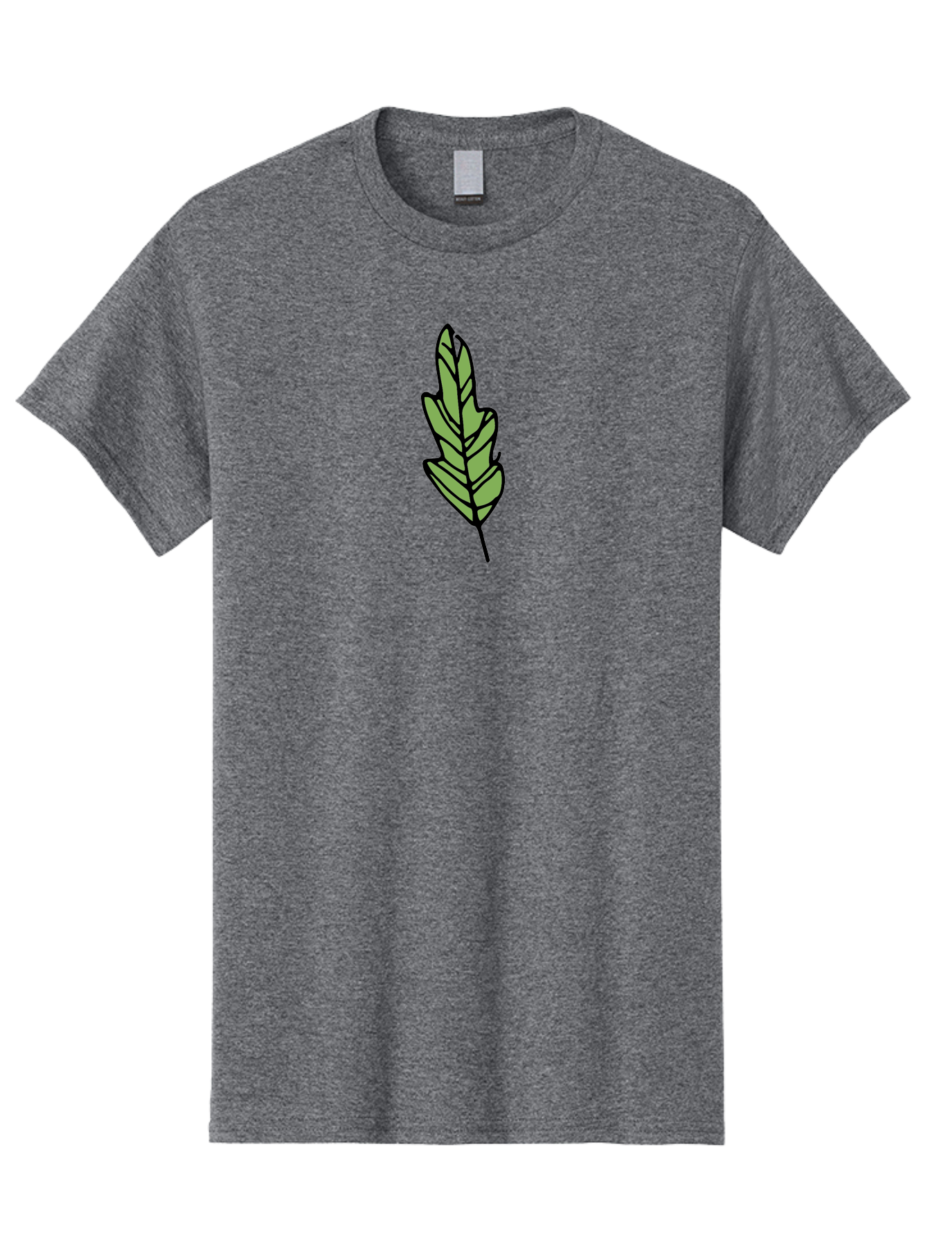 Leaf-Illustration Men'S Graphic Tee, 100% Cotton, Comfortable Casual Summer Wear, Machine Washable, Simple Leaf Design, Cartoon Leaf Illustration, Green Leaf Graphic, Leaf Outline, Minimalist Leaf Art, Nature-Inspired Illustration, -  Aaa963 9