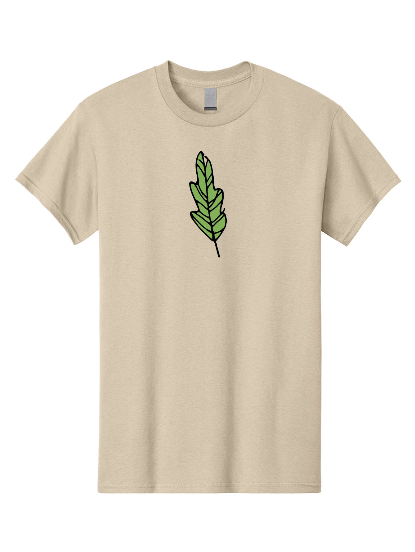 Leaf-Illustration Men'S Graphic Tee, 100% Cotton, Comfortable Casual Summer Wear, Machine Washable, Simple Leaf Design, Cartoon Leaf Illustration, Green Leaf Graphic, Leaf Outline, Minimalist Leaf Art, Nature-Inspired Illustration, -  Aaa963 27