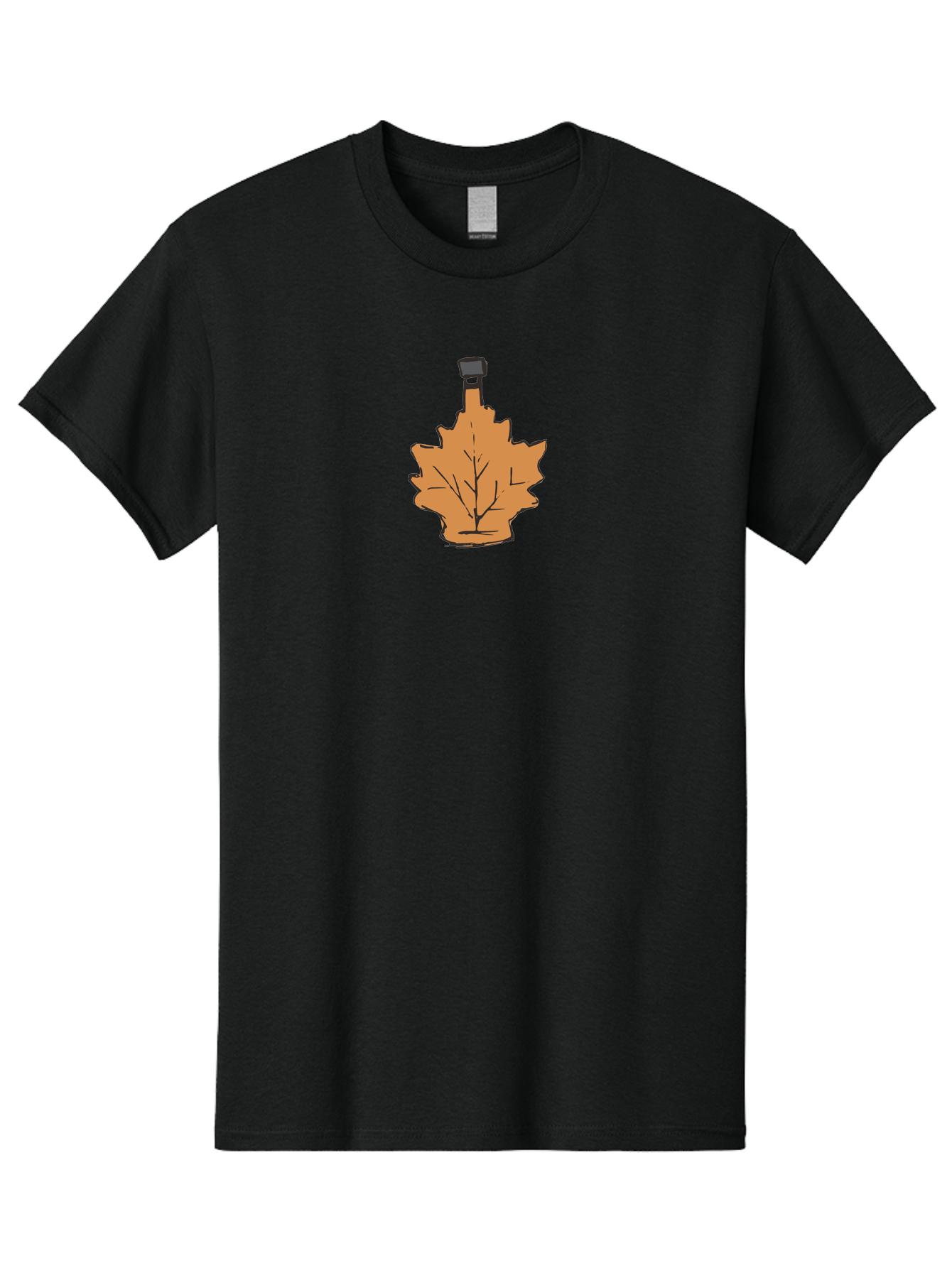 Leaf-Pendant Men'S Graphic Tee, 100% Cotton, Comfortable Casual Summer Wear, Machine Washable, Leaf Pendant, Autumn Leaf Jewelry, Orange Leaf Necklace, Fall Fashion Accessories, Nature-Inspired Pendant, Seasonal Jewelry, Leaf-Shaped Charm -  Aaa964