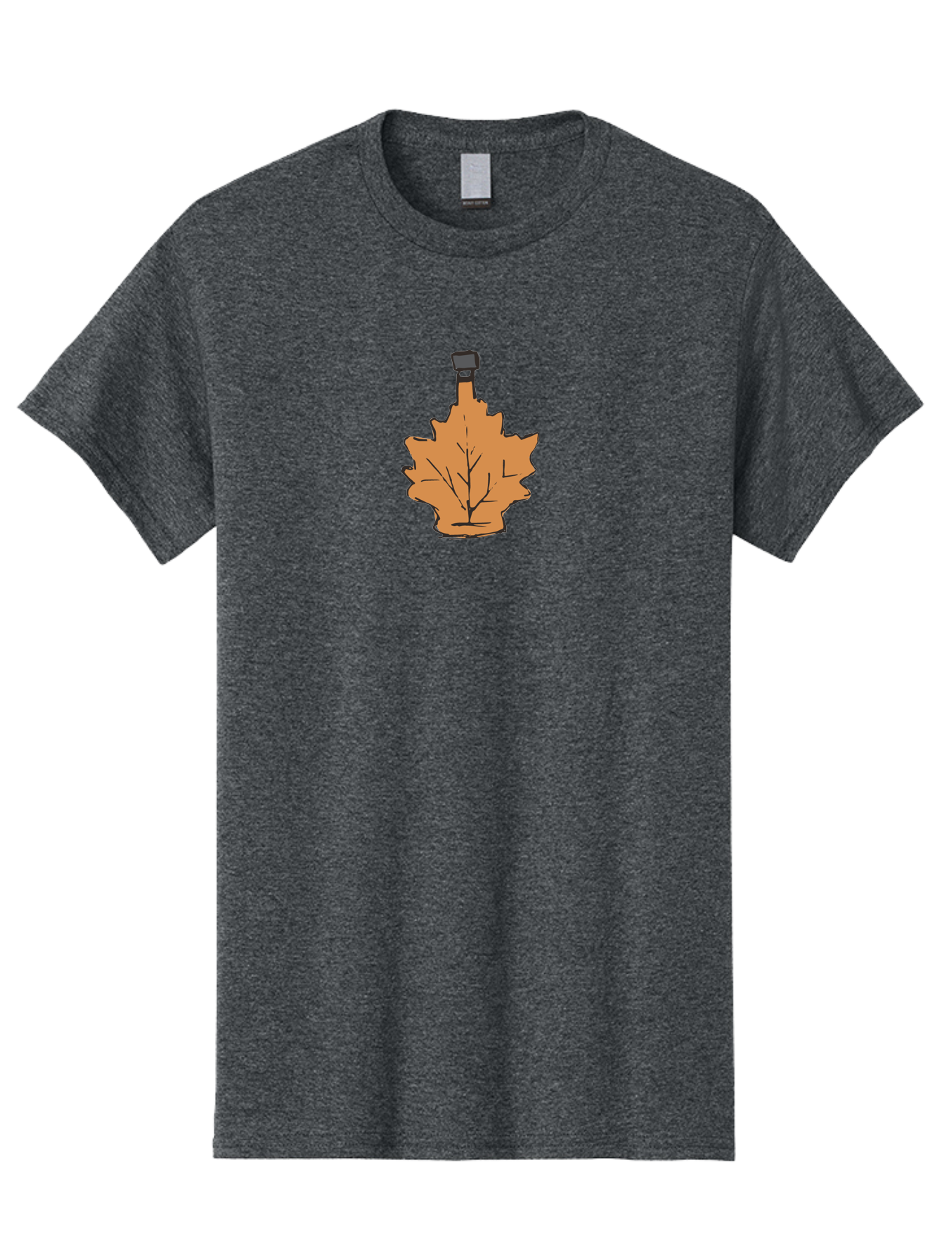 Leaf-Pendant Men'S Graphic Tee, 100% Cotton, Comfortable Casual Summer Wear, Machine Washable, Leaf Pendant, Autumn Leaf Jewelry, Orange Leaf Necklace, Fall Fashion Accessories, Nature-Inspired Pendant, Seasonal Jewelry, Leaf-Shaped Charm -  Aaa964 7