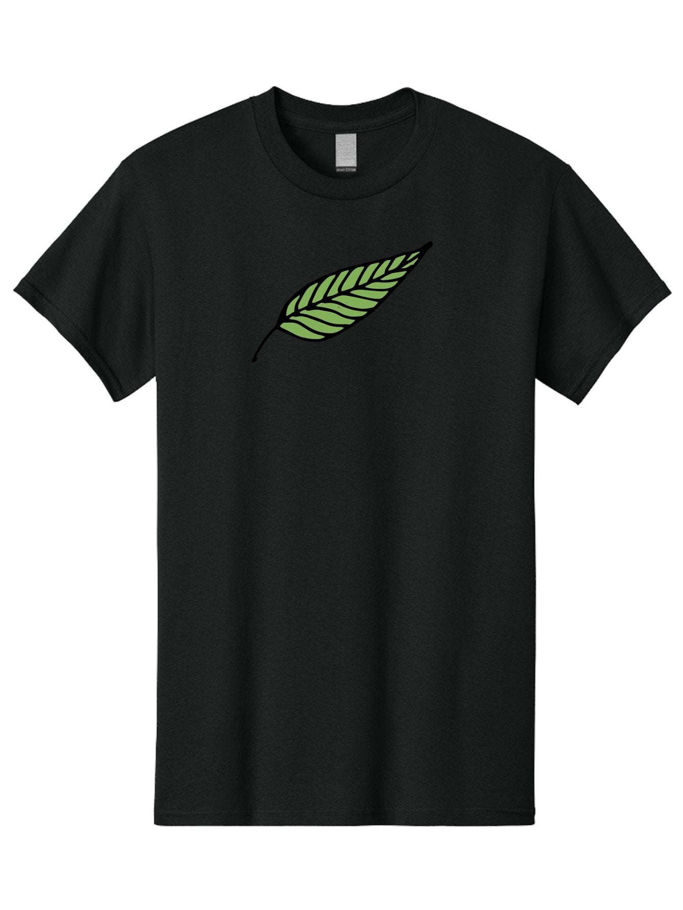 Leaf Men'S Graphic Tee, 100% Cotton, Comfortable Casual Summer Wear, Machine Washable, Leaf Icon, Olive Branch Symbol, Simple Illustration, Black Outline, Green Leaf, Minimalist Design, Symbolic Representation, Peace Symbol, -  Aaa965 10