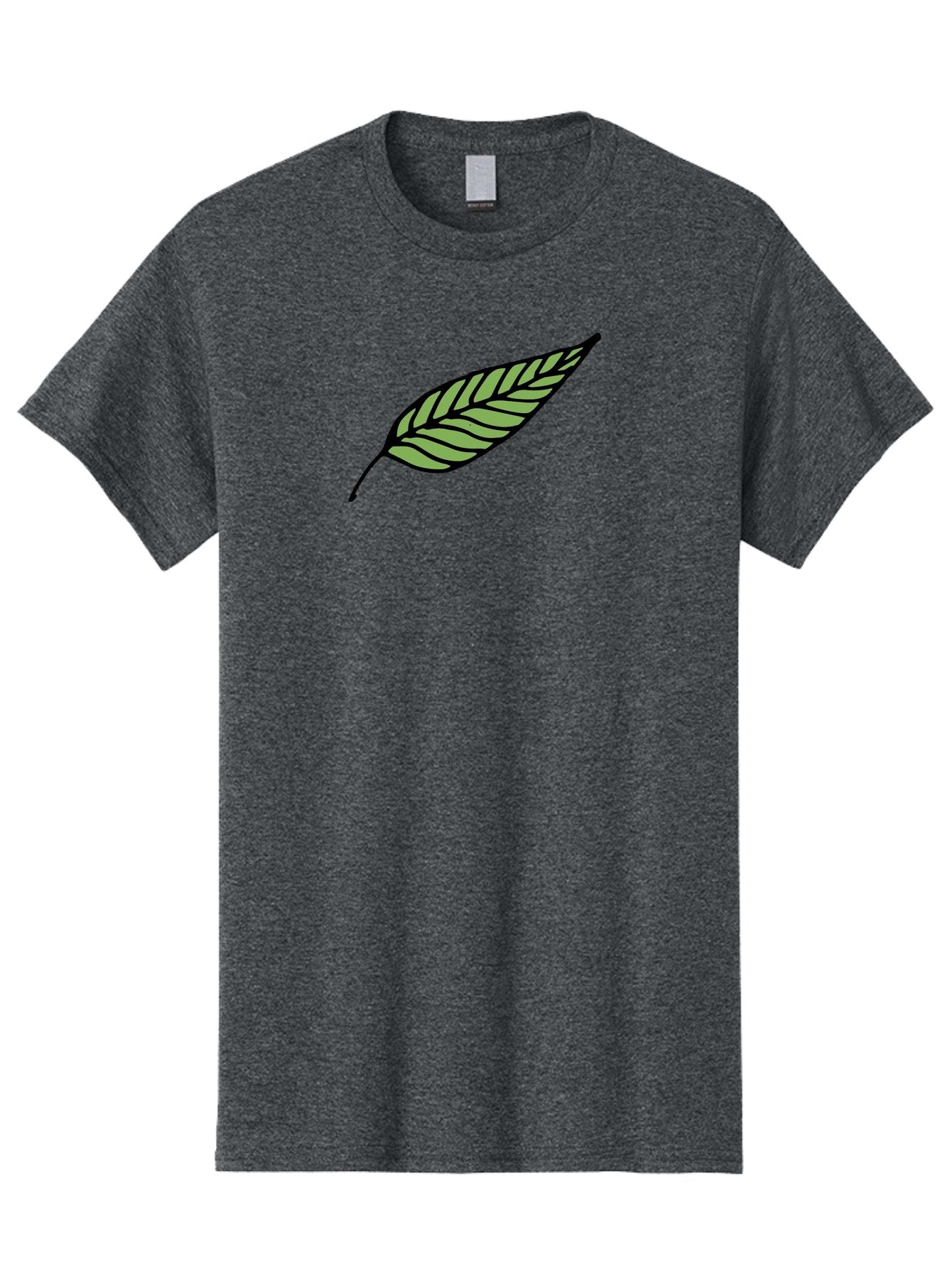 Leaf Men'S Graphic Tee, 100% Cotton, Comfortable Casual Summer Wear, Machine Washable, Leaf Icon, Olive Branch Symbol, Simple Illustration, Black Outline, Green Leaf, Minimalist Design, Symbolic Representation, Peace Symbol, -  Aaa965 13