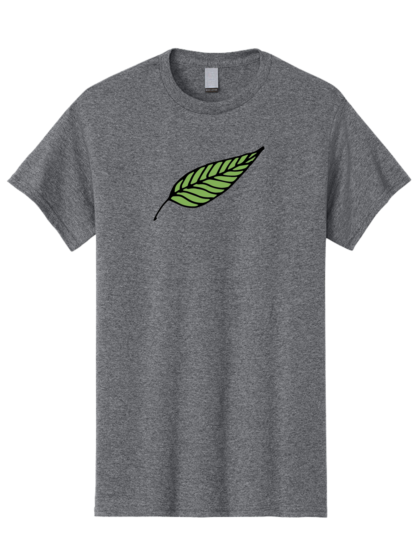 Leaf Men'S Graphic Tee, 100% Cotton, Comfortable Casual Summer Wear, Machine Washable, Leaf Icon, Olive Branch Symbol, Simple Illustration, Black Outline, Green Leaf, Minimalist Design, Symbolic Representation, Peace Symbol, -  Aaa965 9