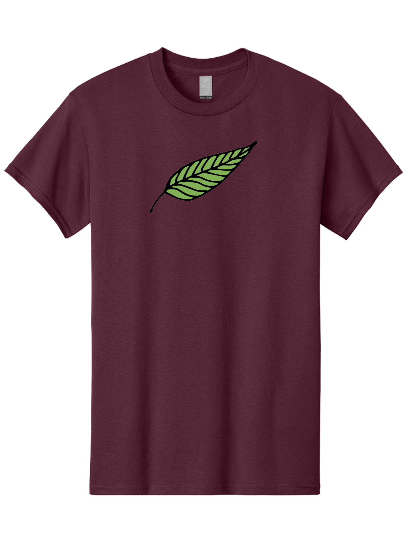 Leaf Men'S Graphic Tee, 100% Cotton, Comfortable Casual Summer Wear, Machine Washable, Leaf Icon, Olive Branch Symbol, Simple Illustration, Black Outline, Green Leaf, Minimalist Design, Symbolic Representation, Peace Symbol, -  Aaa965 13