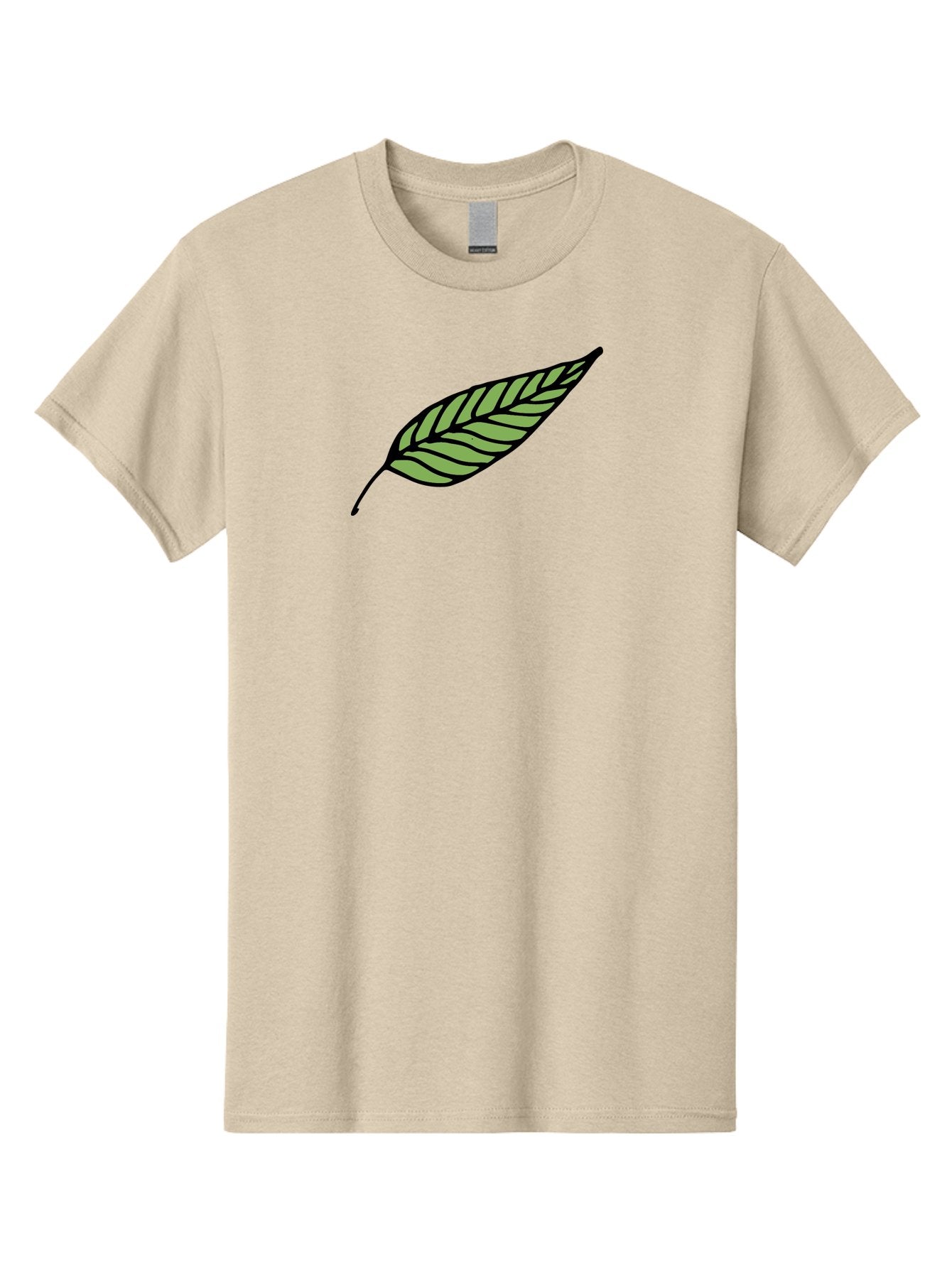 Leaf Men'S Graphic Tee, 100% Cotton, Comfortable Casual Summer Wear, Machine Washable, Leaf Icon, Olive Branch Symbol, Simple Illustration, Black Outline, Green Leaf, Minimalist Design, Symbolic Representation, Peace Symbol, -  Aaa965 6