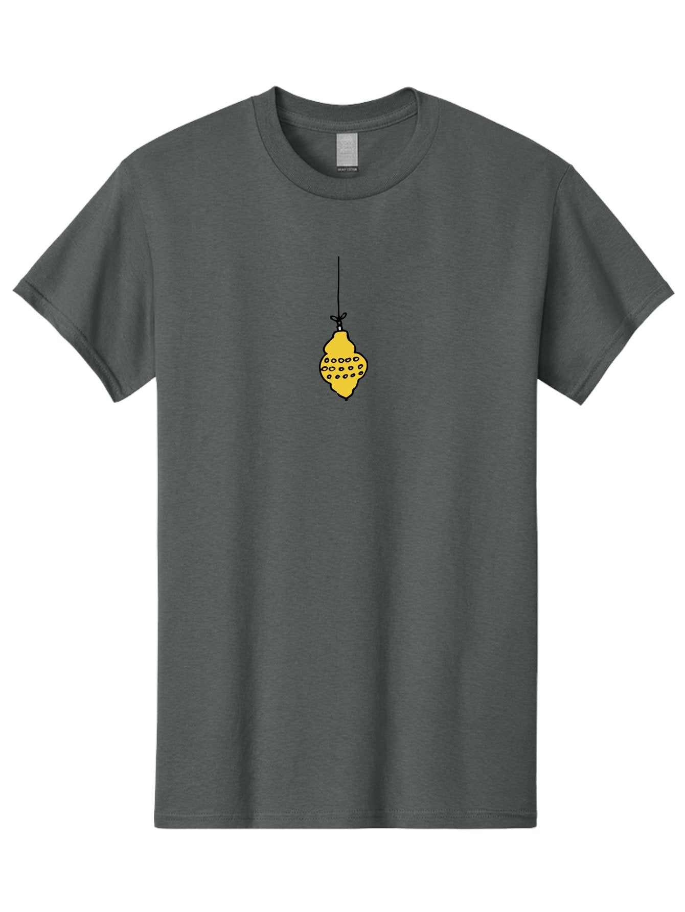 Lemon Men'S Graphic Tee, 100% Cotton, Comfortable Casual Summer Wear, Machine Washable, Lemon Hanging On String, Citrus Fruit, Yellow Lemon, Cartoon Lemon, Simple Design, Festive Decoration, Quirky Art -  Aaa967 14