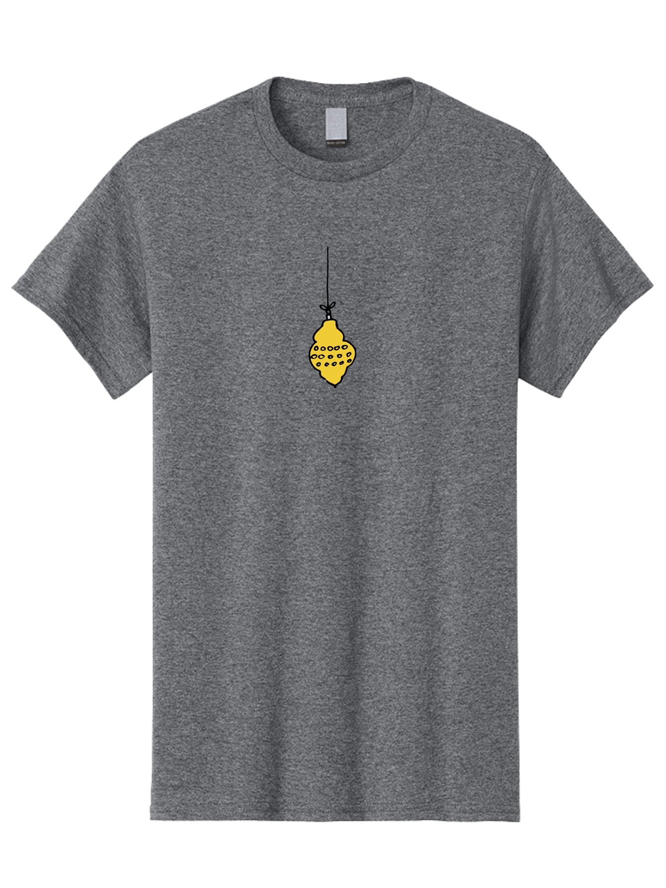 Lemon Men'S Graphic Tee, 100% Cotton, Comfortable Casual Summer Wear, Machine Washable, Lemon Hanging On String, Citrus Fruit, Yellow Lemon, Cartoon Lemon, Simple Design, Festive Decoration, Quirky Art -  Aaa967 15