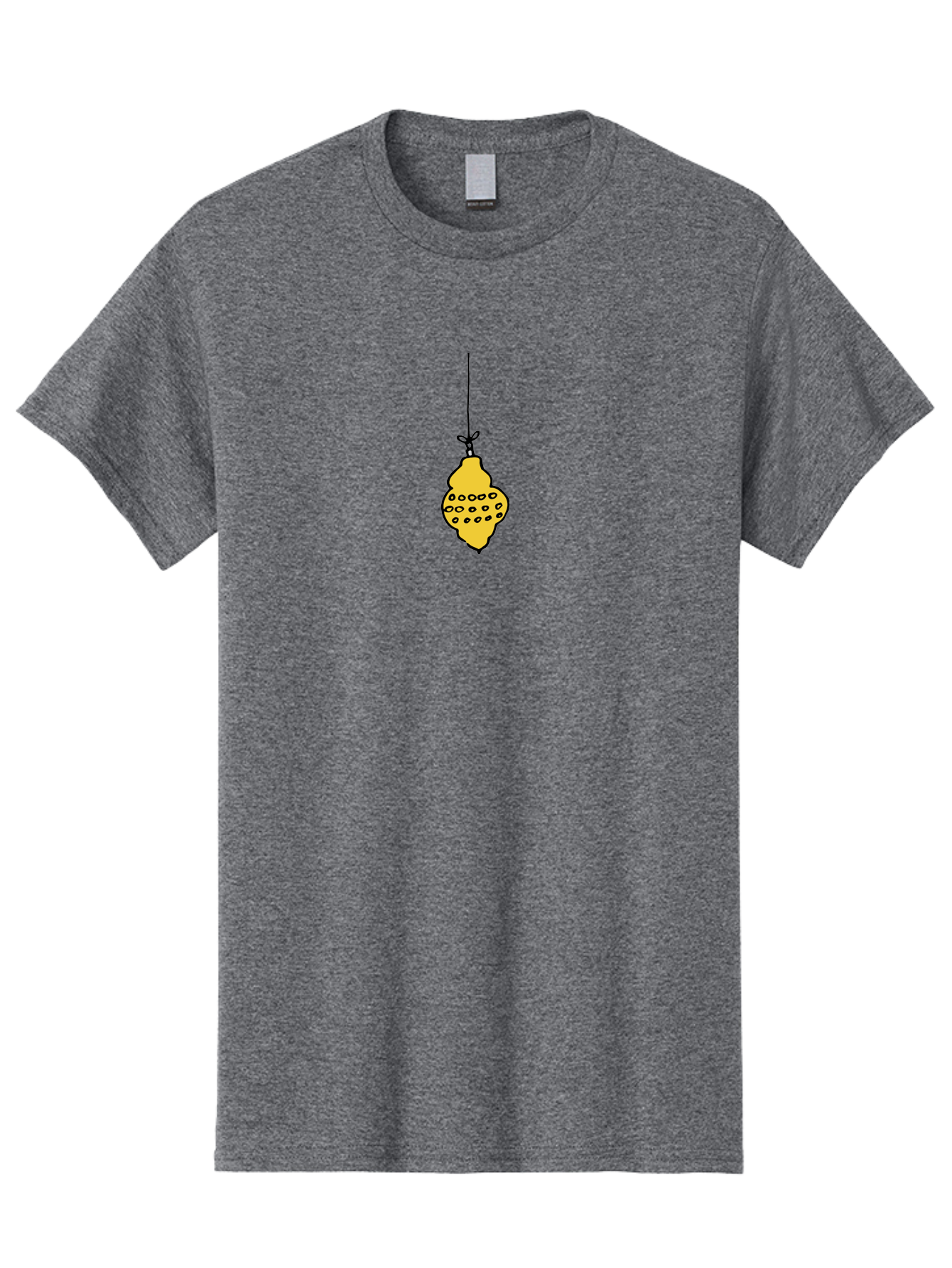 Lemon Men'S Graphic Tee, 100% Cotton, Comfortable Casual Summer Wear, Machine Washable, Lemon Hanging On String, Citrus Fruit, Yellow Lemon, Cartoon Lemon, Simple Design, Festive Decoration, Quirky Art -  Aaa967 9