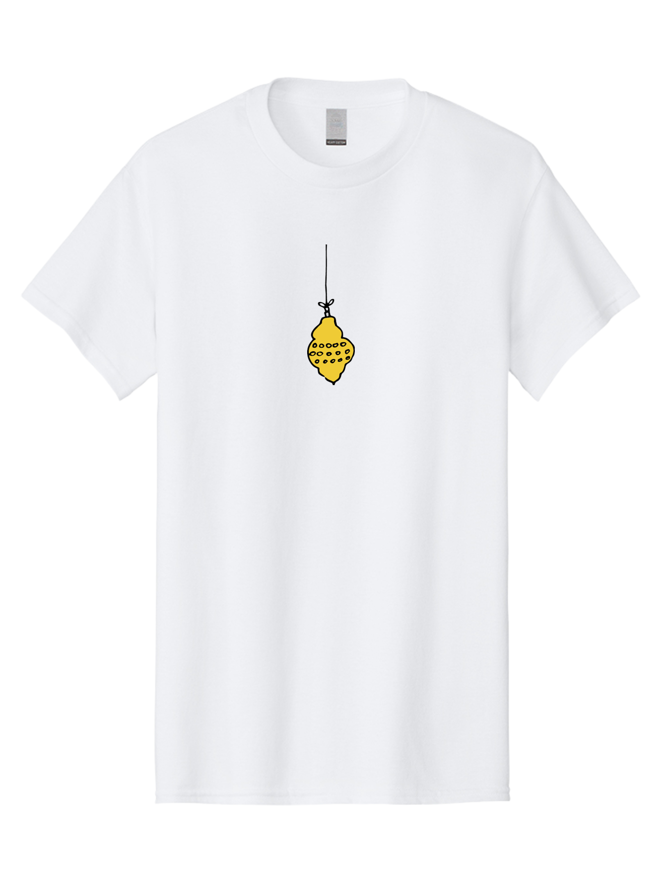 Lemon Men'S Graphic Tee, 100% Cotton, Comfortable Casual Summer Wear, Machine Washable, Lemon Hanging On String, Citrus Fruit, Yellow Lemon, Cartoon Lemon, Simple Design, Festive Decoration, Quirky Art -  Aaa967 29