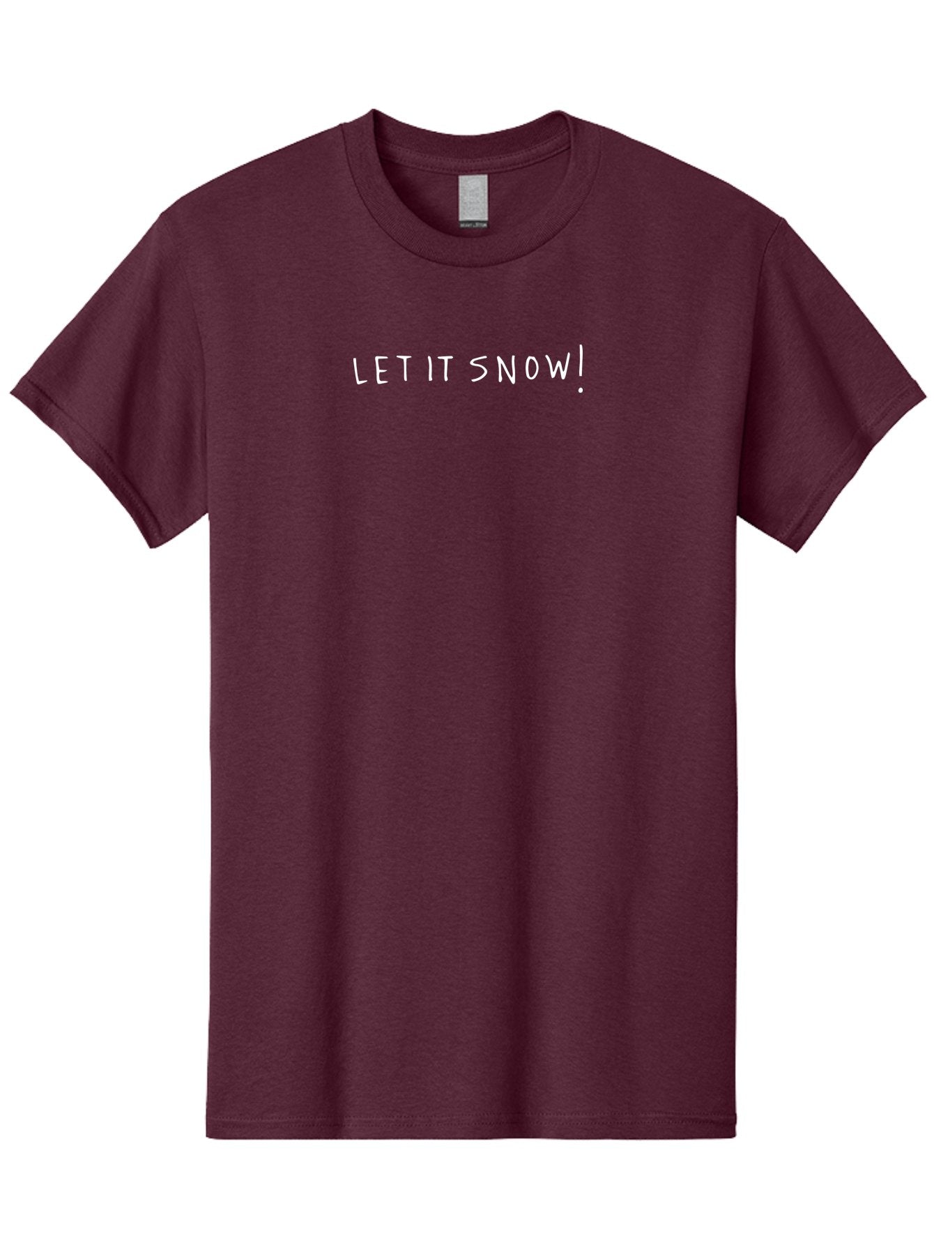 Let-It-Snow Men'S Graphic Tee, 100% Cotton, Comfortable Casual Summer Wear, Machine Washable, Winter Wonderland, Snowfall, Festive Season, Holiday Cheer, Christmas Magic, Snowy Weather, Let It Snow, Exclamation Mark -  Aaa969 13