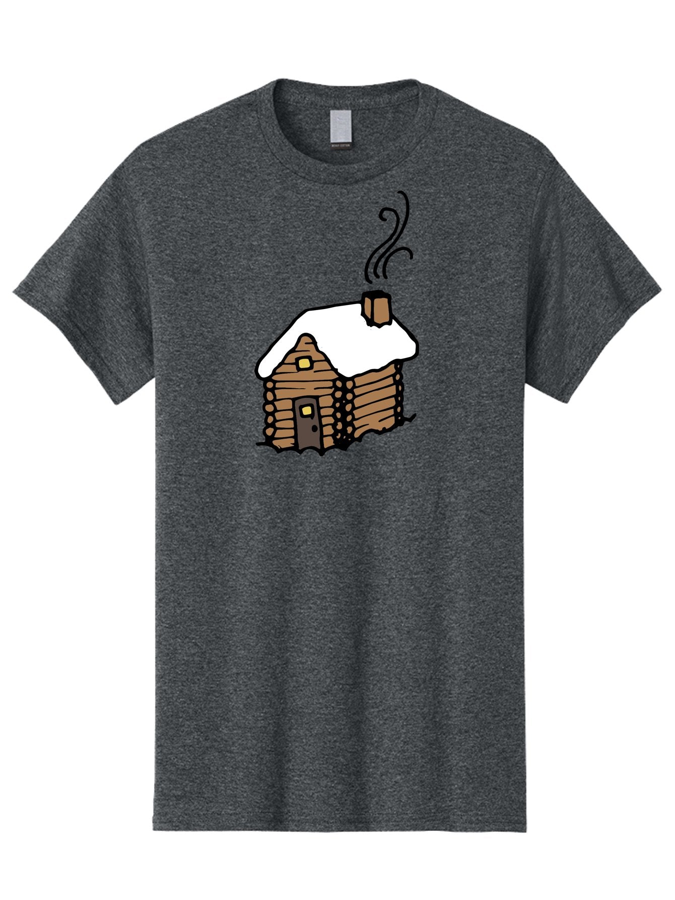 Log-Cabin Men'S Graphic Tee, 100% Cotton, Comfortable Casual Summer Wear, Machine Washable, Cozy Log Cabin, Snow-Covered Roof, Warm Fireplace, Snowy Landscape, Winter Wonderland, Rustic Charm, Cabin In The Woods -  Aaa972 7