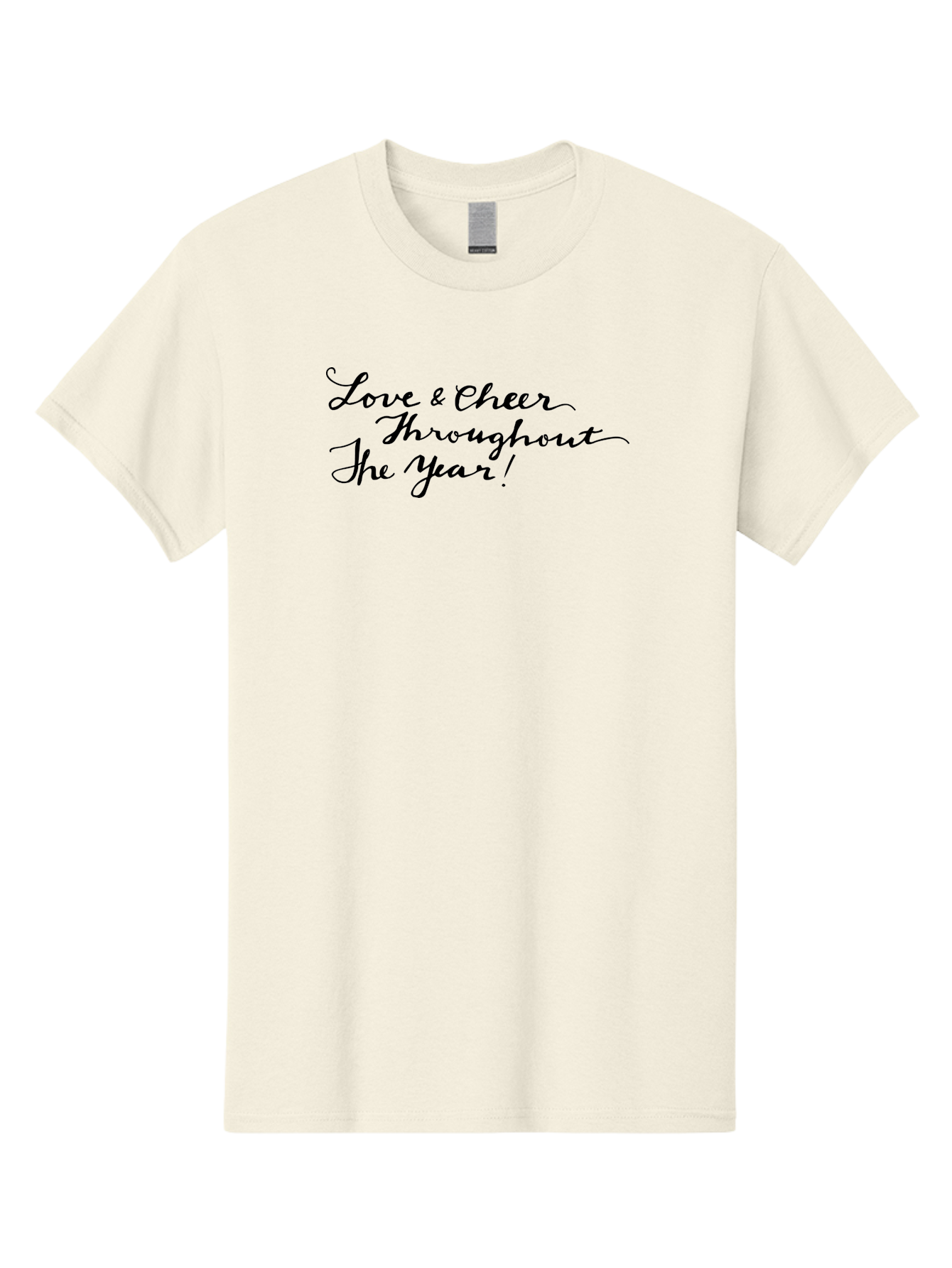 Love-Cheer-Throughout-The-Year-1 Men'S Graphic Tee, 100% Cotton, Comfortable Casual Summer Wear, Machine Washable, Love And Cheer, Inspirational Quote, Motivational Message, Positive Vibes, Happy Thoughts, Uplifting Words, -  Aaa973 3