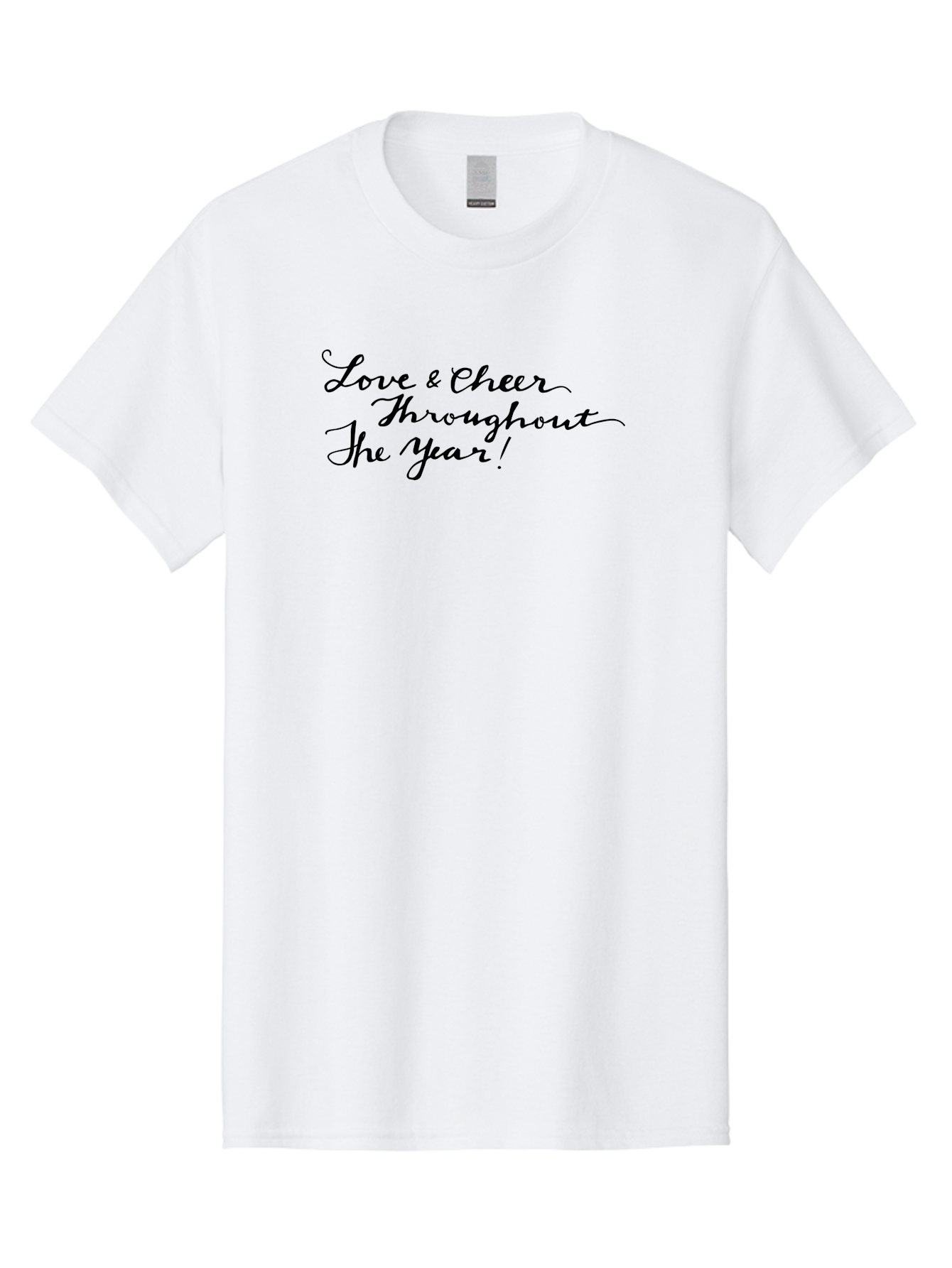 Love-Cheer-Throughout-The-Year-1 Men'S Graphic Tee, 100% Cotton, Comfortable Casual Summer Wear, Machine Washable, Love And Cheer, Inspirational Quote, Motivational Message, Positive Vibes, Happy Thoughts, Uplifting Words, -  Aaa973 15