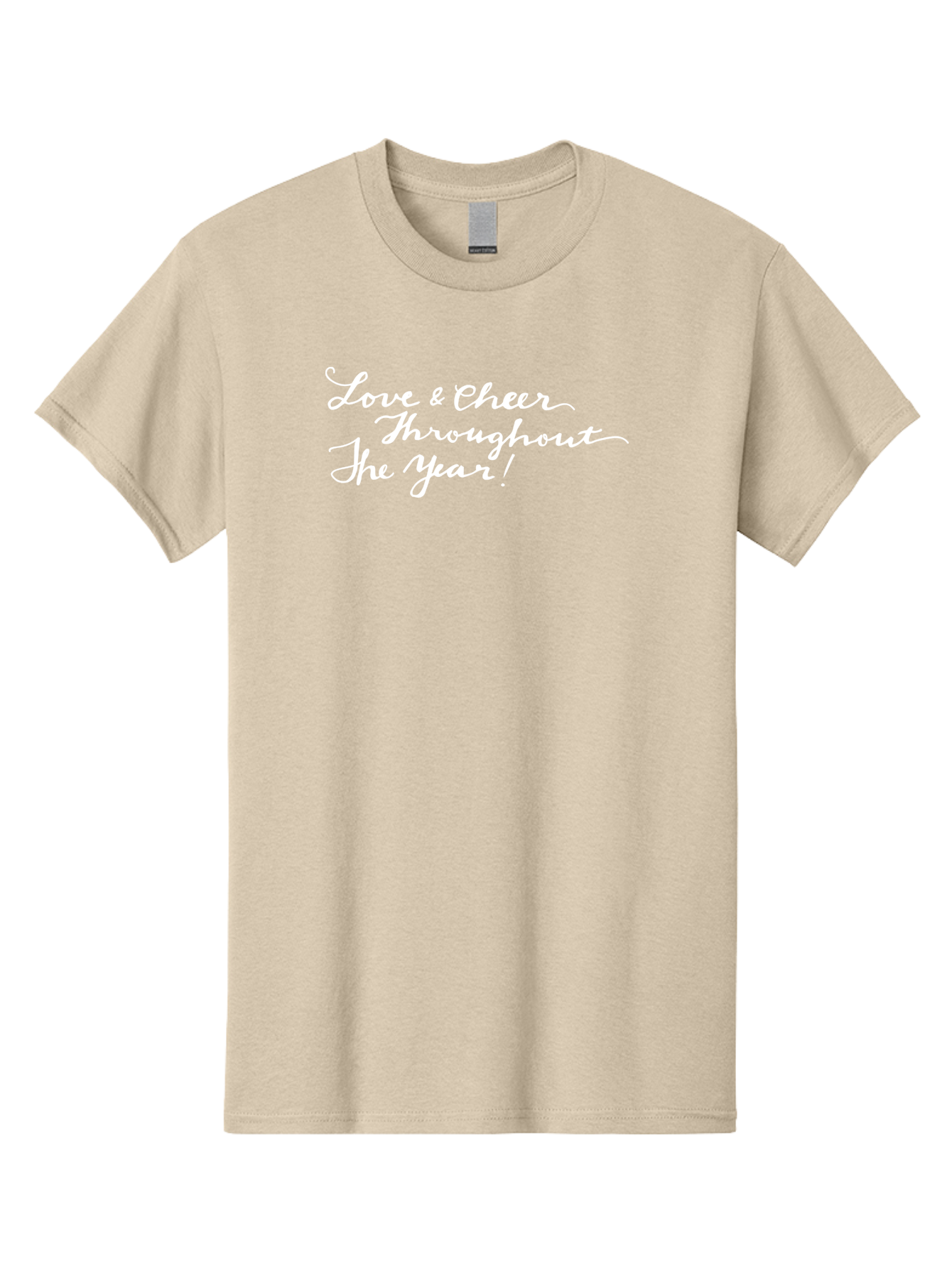 Love-Cheer-Throughout-The-Year Men'S Graphic Tee, 100% Cotton, Comfortable Casual Summer Wear, Machine Washable, Love & Cheer, Inspirational Quote, Motivational Message, Festive Greeting, Joyful Sentiment, Cursive Script, Positive Vibes, -  Aaa974 27