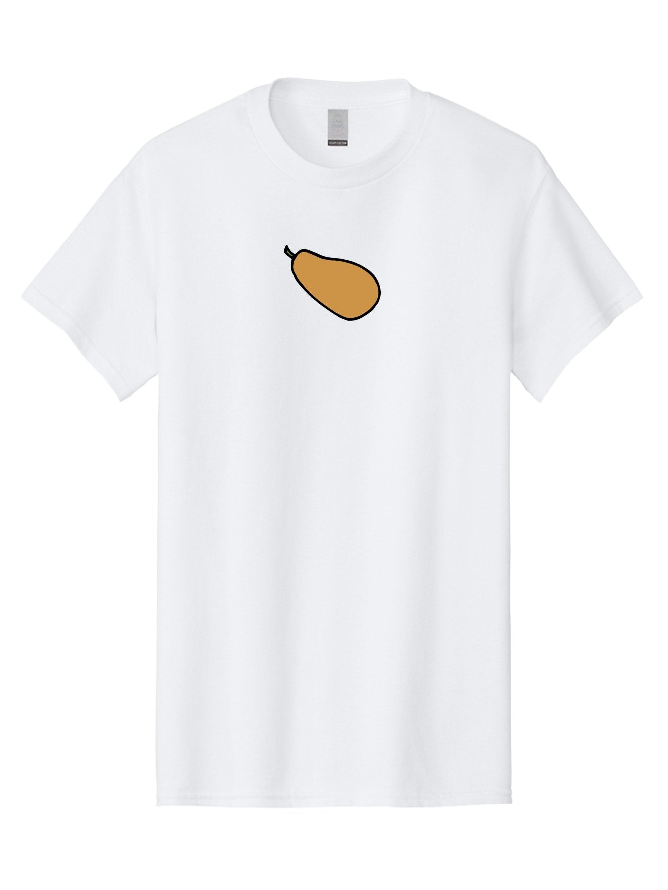 Mango Men'S Graphic Tee, 100% Cotton, Comfortable Casual Summer Wear, Machine Washable, Mango Fruit, Ripe Mango, Sweet Fruit, Tropical Fruit, Cartoon Style, Simple Design, Black Outline -  Aaa975 3