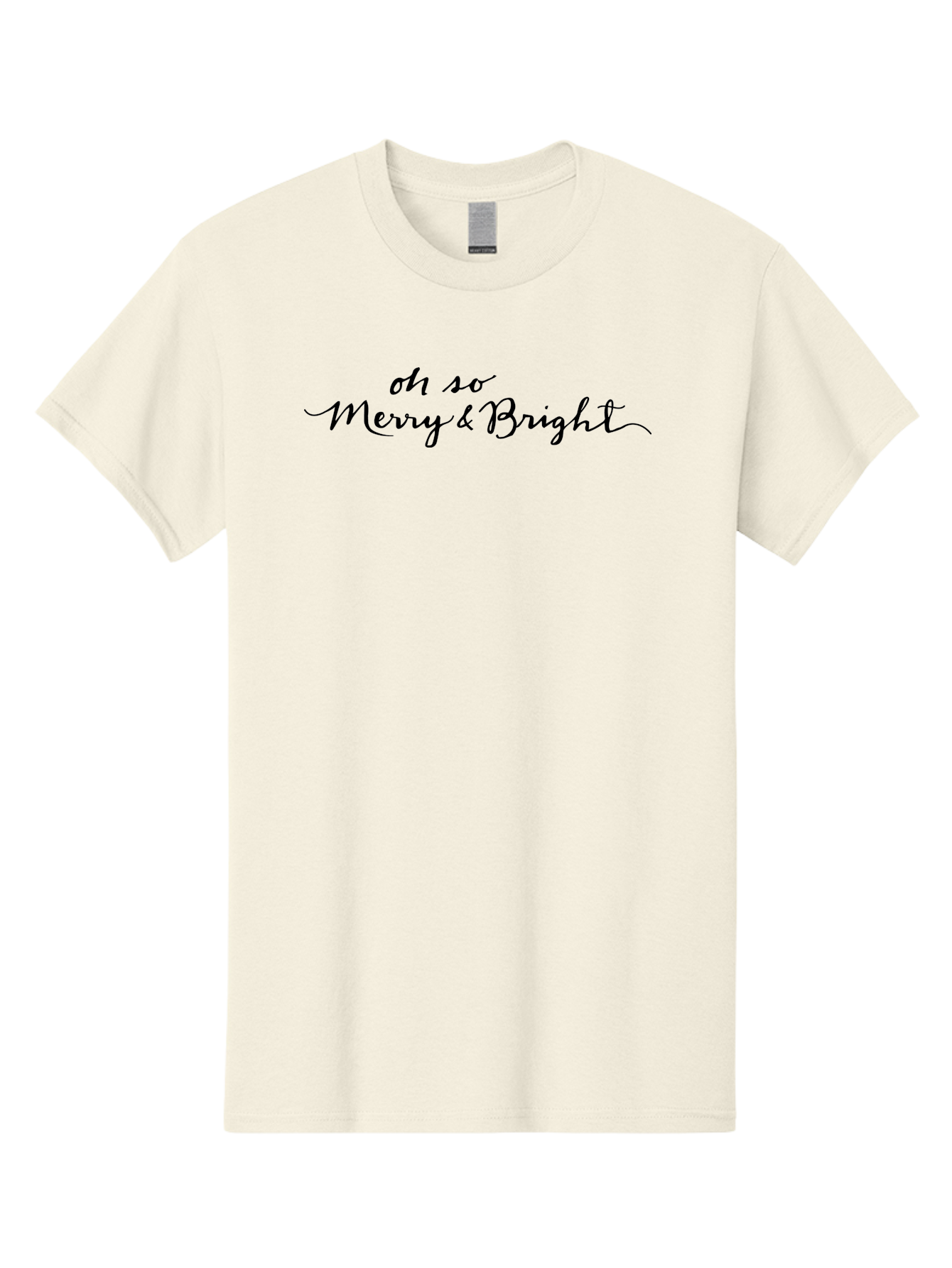 Merry-Bright Men'S Graphic Tee, 100% Cotton, Comfortable Casual Summer Wear, Machine Washable, Oh So Merry & Bright, Festive Greeting, Holiday Cheer, Christmas Phrase, Joyful Sentiment, Celebratory Message, Elegant Script -  Aaa979 21