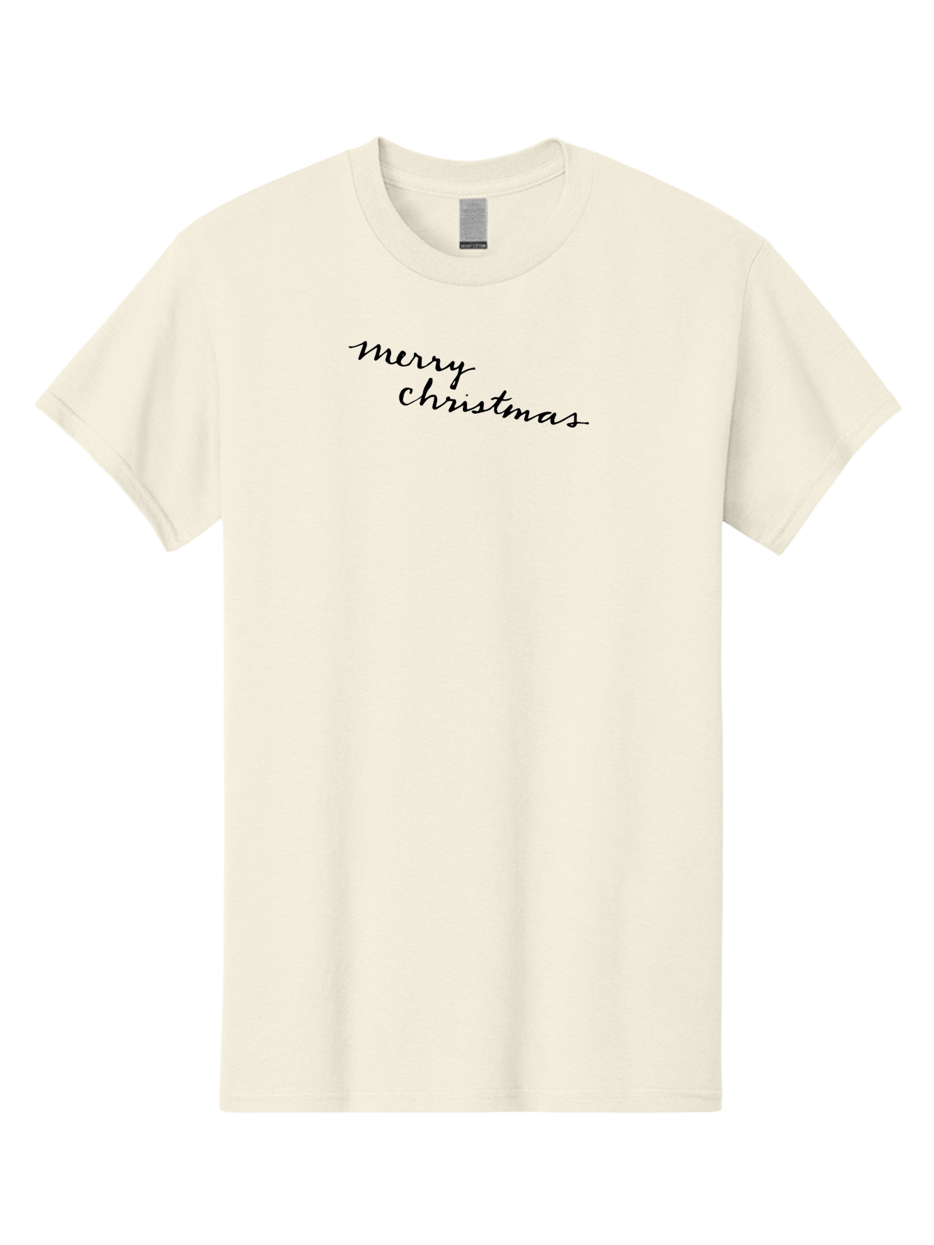 Merry-Christmas-3 Men'S Graphic Tee, 100% Cotton, Comfortable Casual Summer Wear, Machine Washable, Merry Christmas Greeting, Holiday Wishes, Festive Season, Christmas Message, Black Cursive Text, Winter Celebration, Holiday Cheer -  Aaa982 3