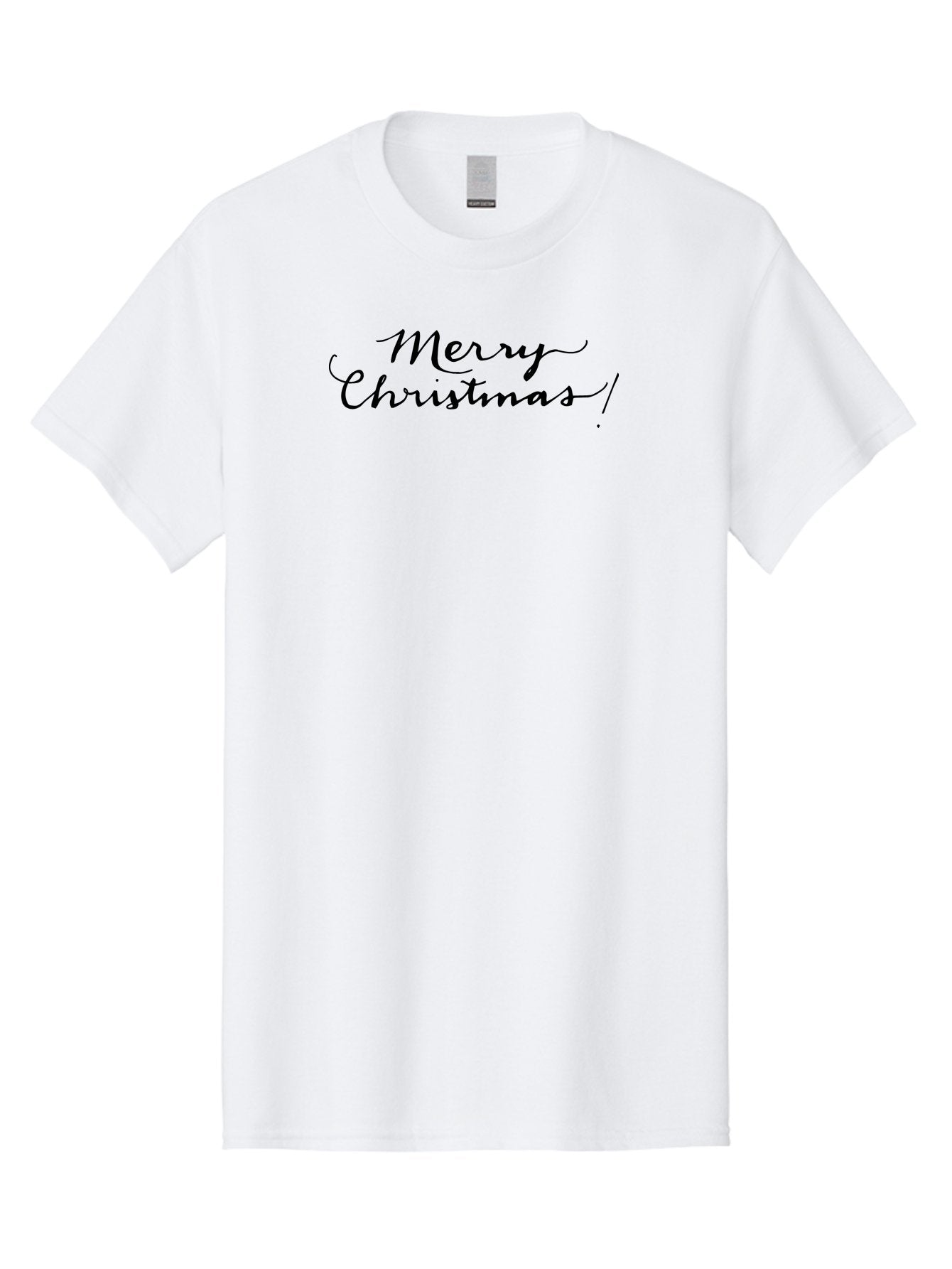 Merry-Christmas-5 Men'S Graphic Tee, 100% Cotton, Comfortable Casual Summer Wear, Machine Washable, Merry Christmas, Holiday Greeting, Festive Wishes, Black Calligraphy, Christmas Message, Winter Holiday, Season'S Greetings -  Aaa984 5
